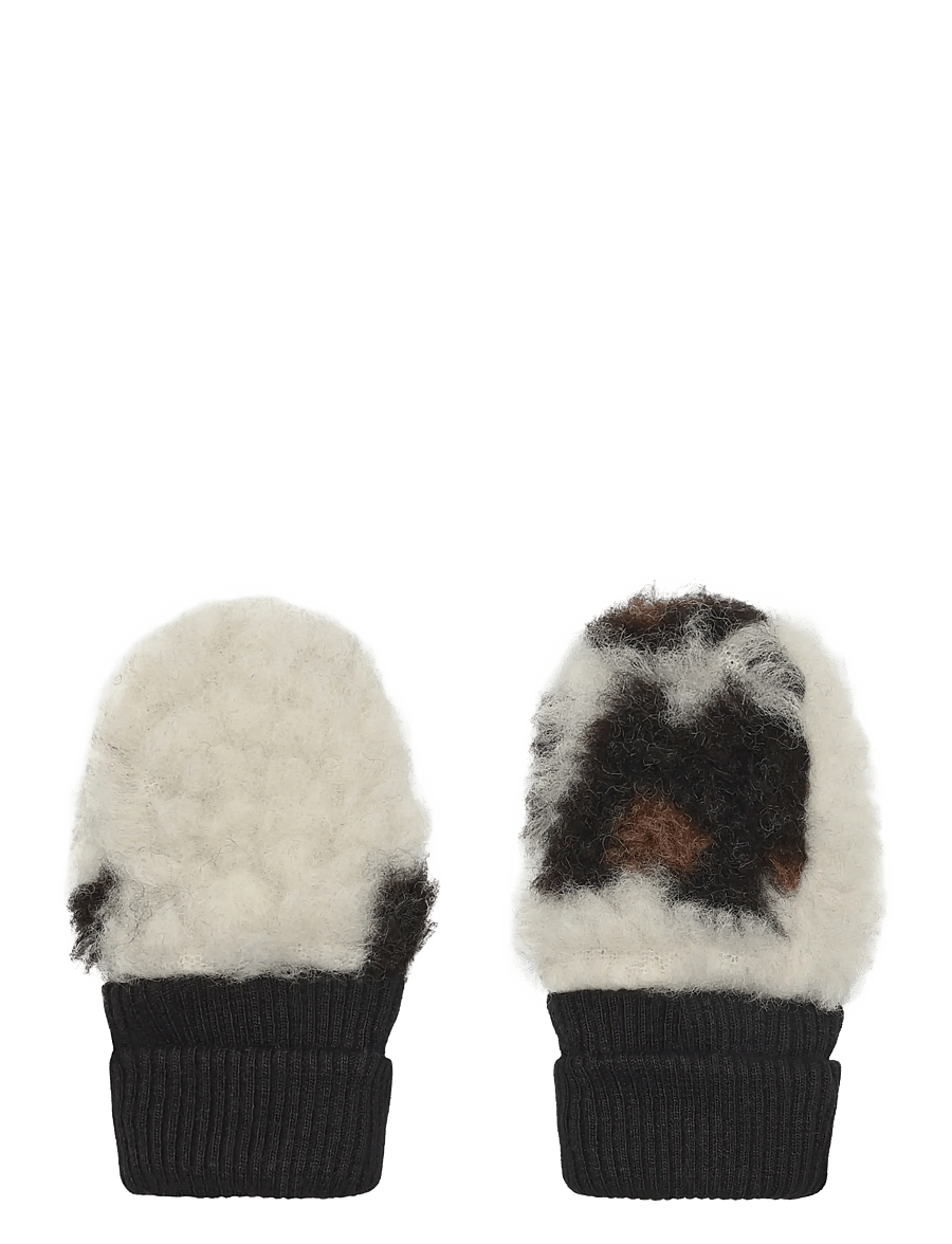 Huttelihut - Mittens Wool Teddy Jacquard - cement - 1