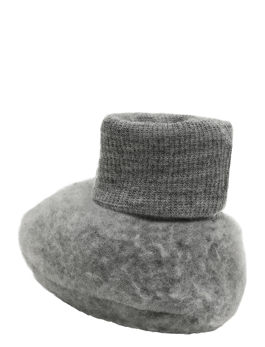 Huttelihut - Footies Wool Fleece - babystrikstøvler - medium grey melange - 2