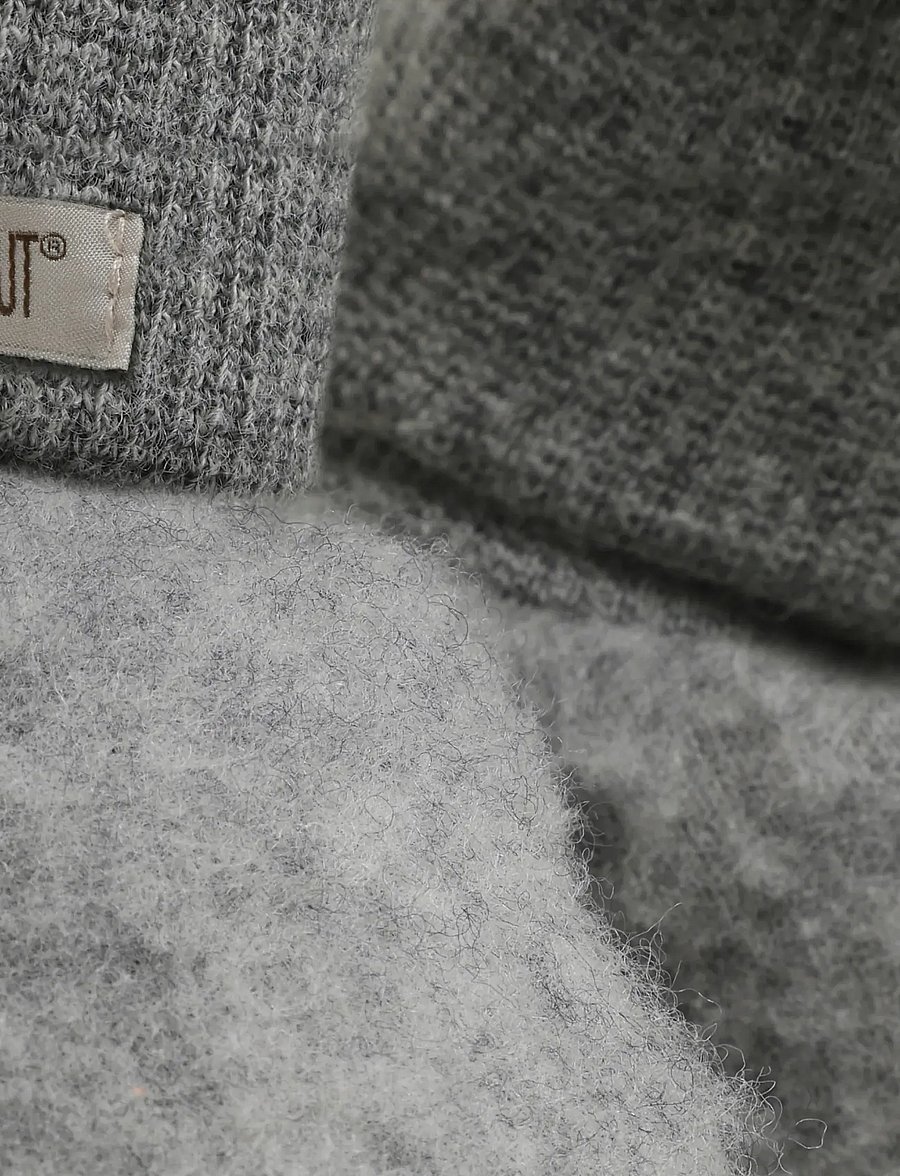 Huttelihut - Footies Wool Fleece - babystrikstøvler - medium grey melange - 3