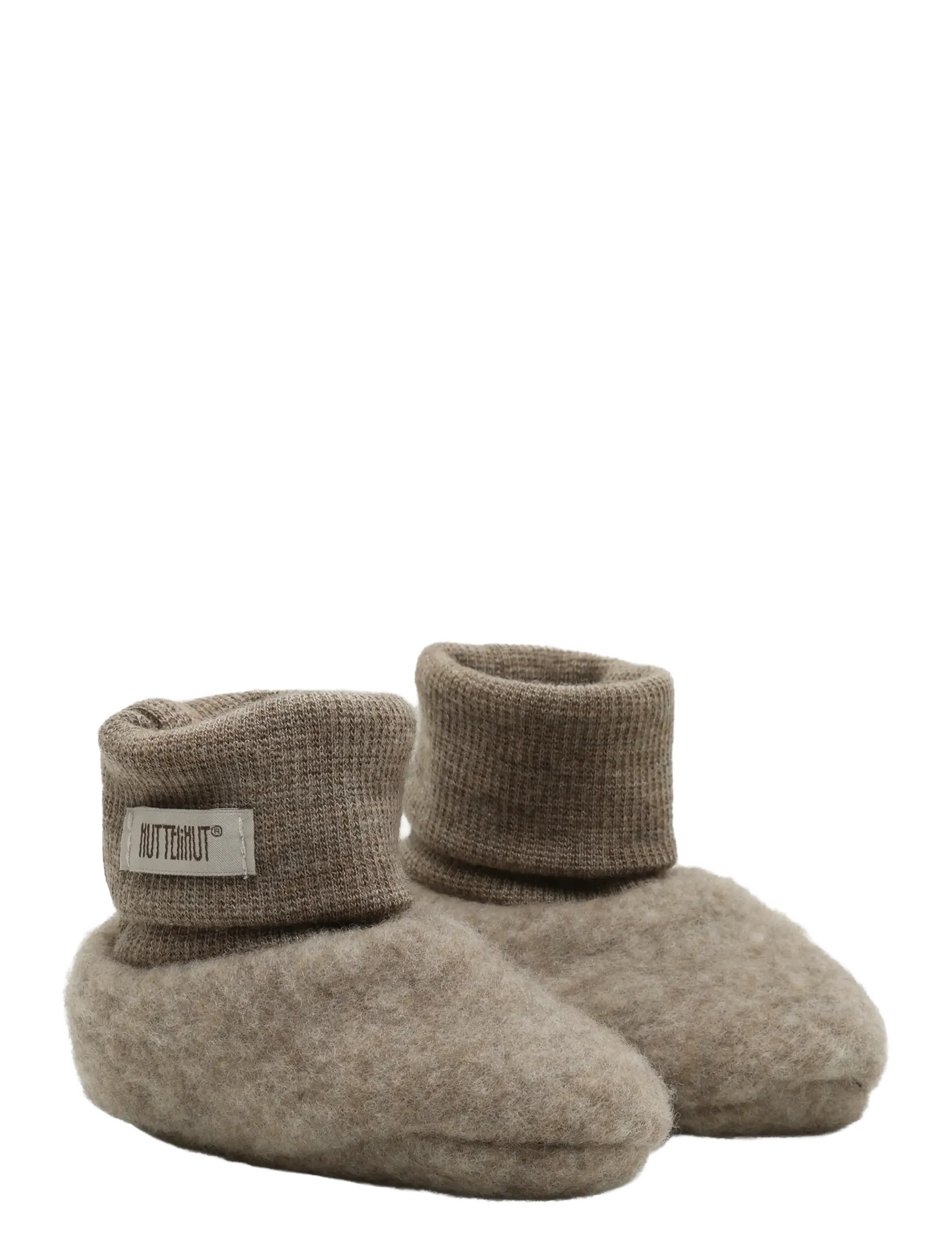 Huttelihut Footies Wool Fleece - Sko - SAVANNAH MELANGE / beige