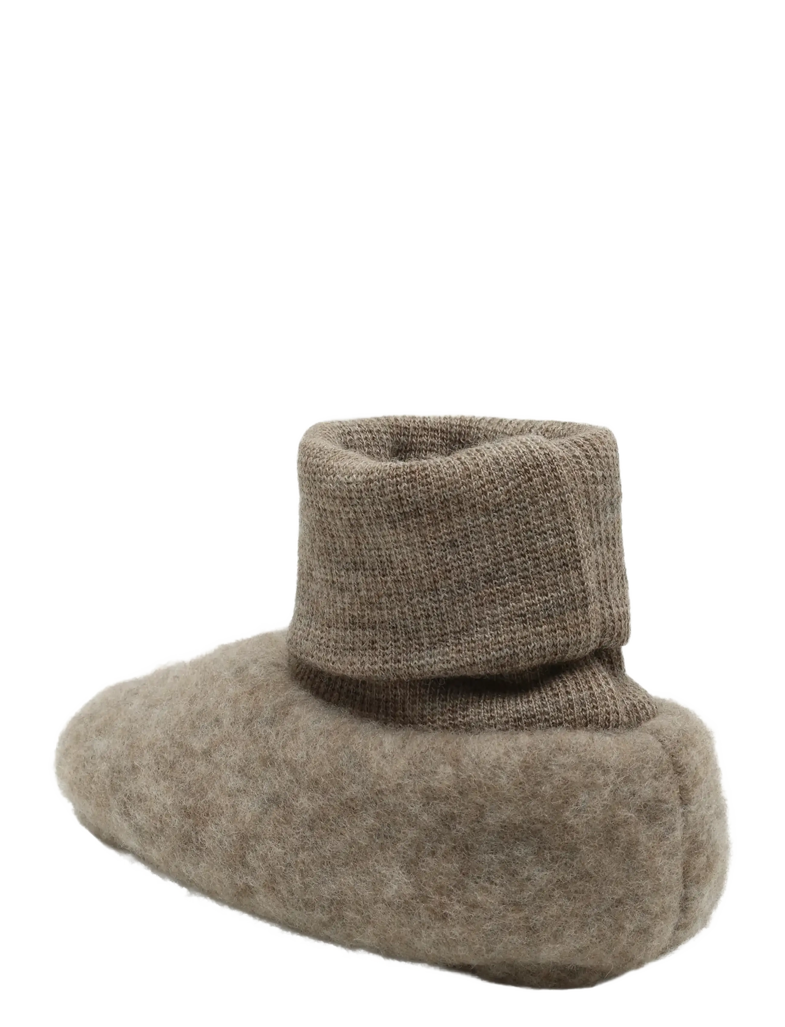 Huttelihut - Footies Wool Fleece - babystrikstøvler - savannah melange - 1