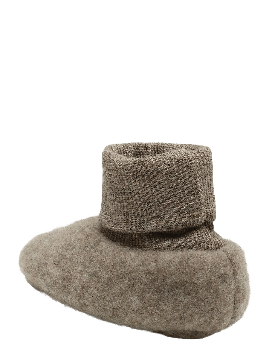 Huttelihut - Footies Wool Fleece - babystrikstøvler - savannah melange - 1