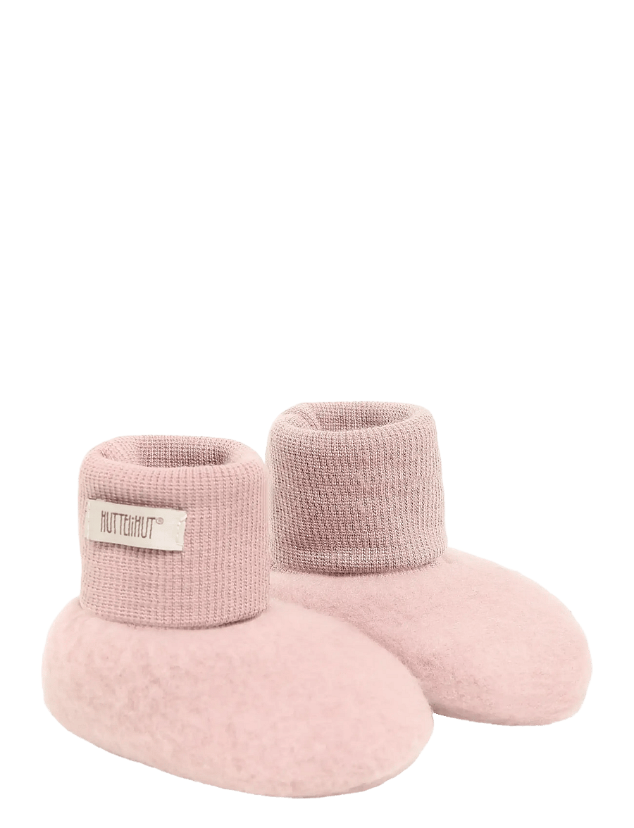 Huttelihut - Footies Wool Fleece - beebipapud - woodrose - 0