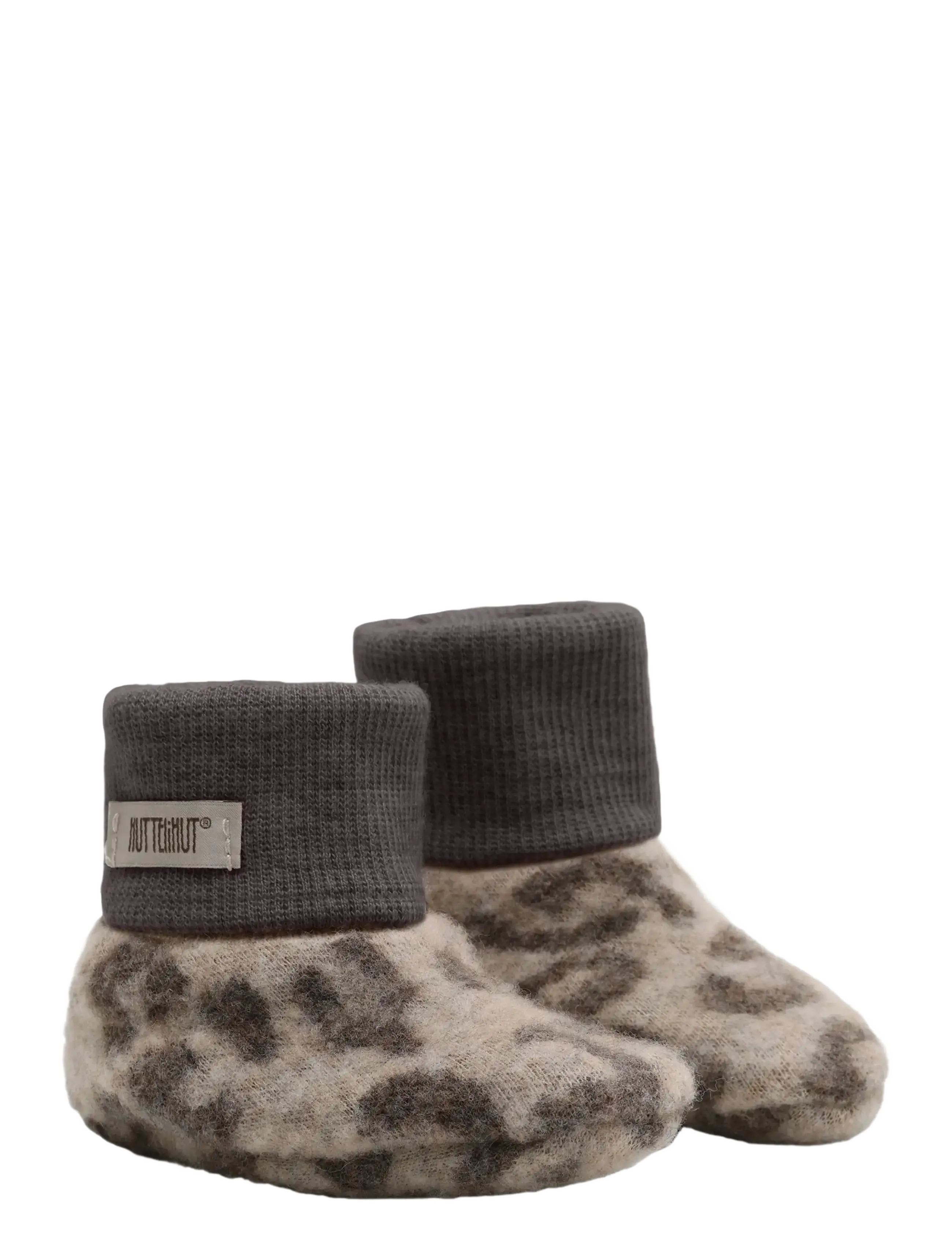 Huttelihut Footies Wool Fleece 2-layer - Sko - CAMEL MELANGE / beige