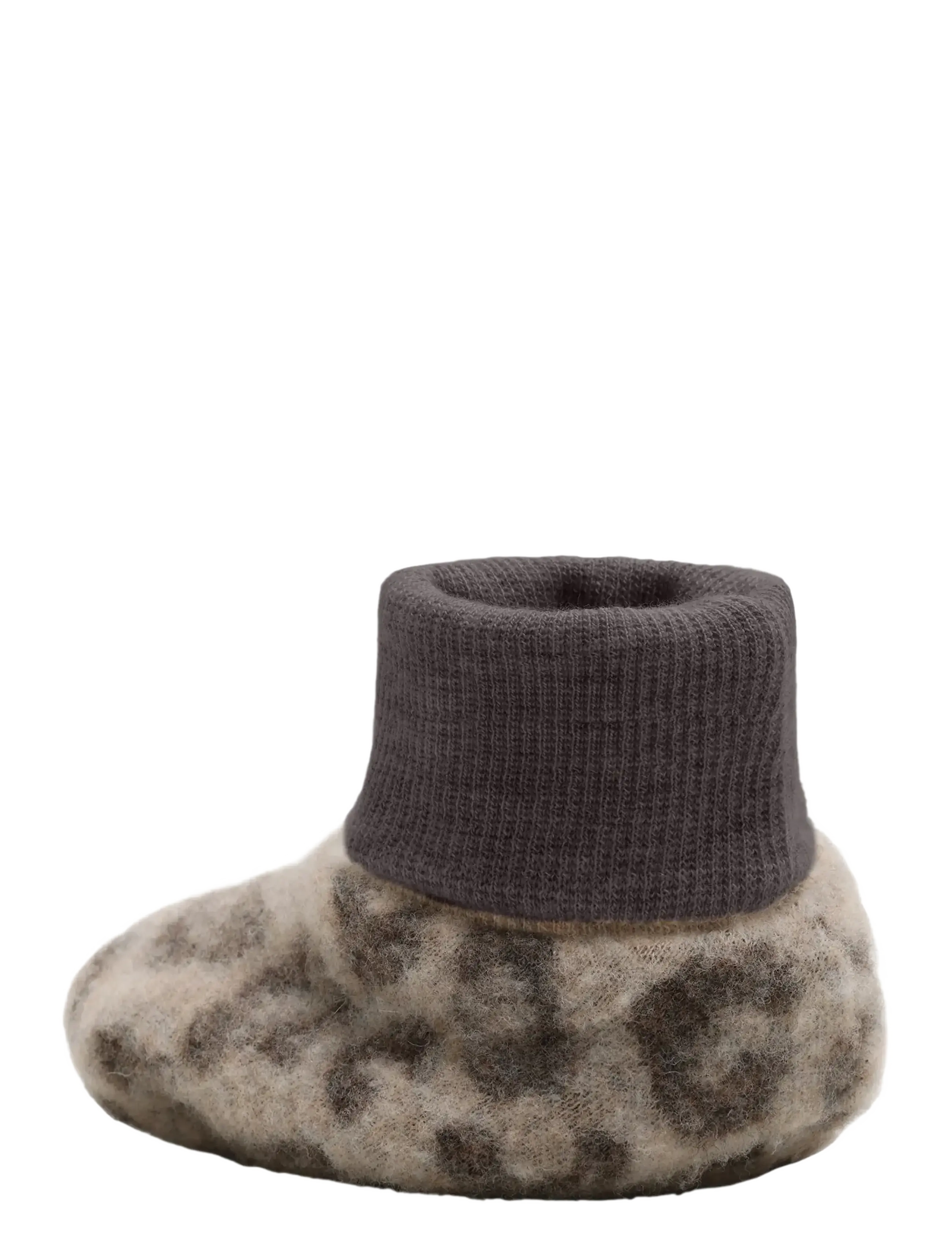 Huttelihut - Footies Wool Fleece 2-layer - babystrikstøvler - camel melange - 2