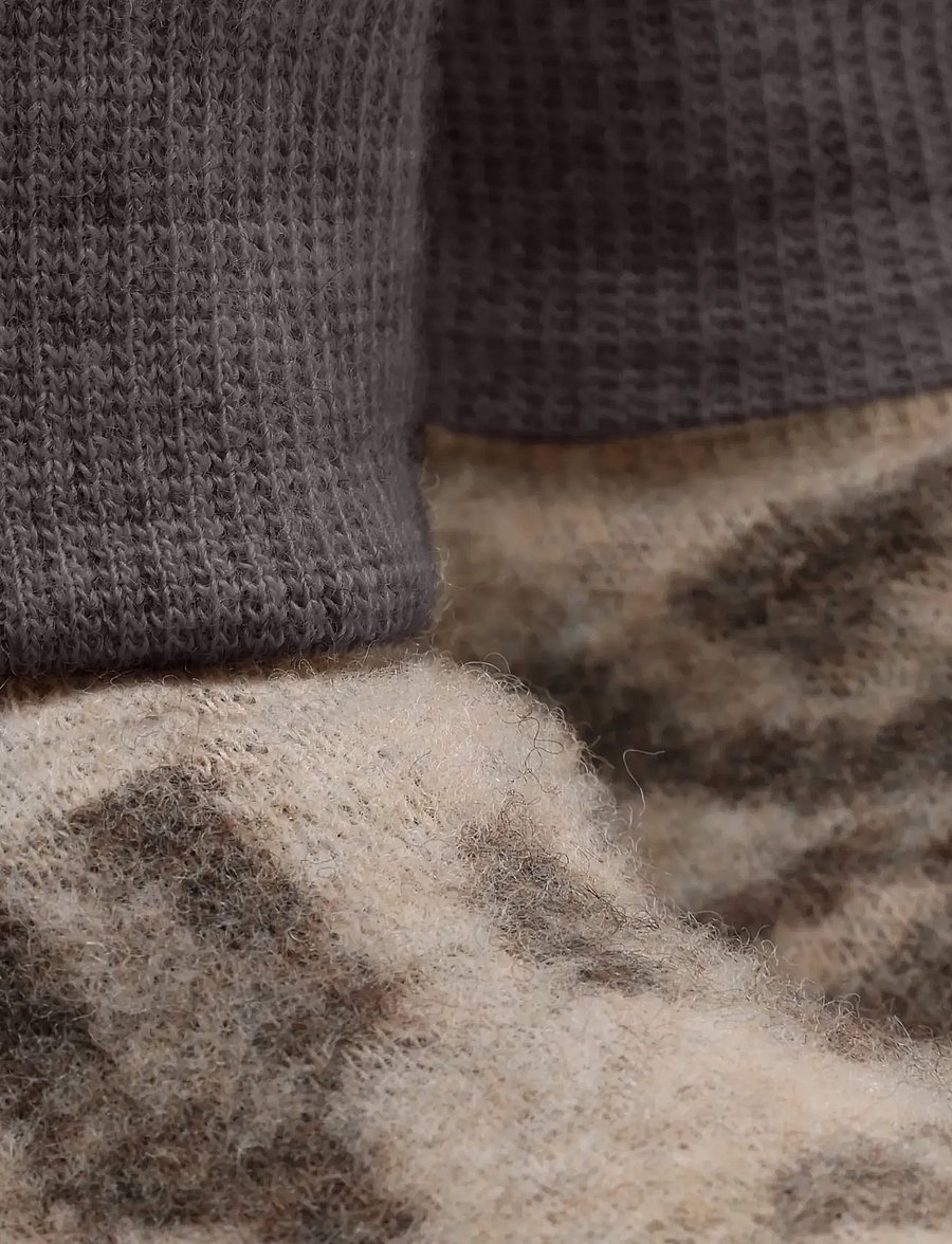 Huttelihut - Footies Wool Fleece 2-layer - babystrikstøvler - camel melange - 3
