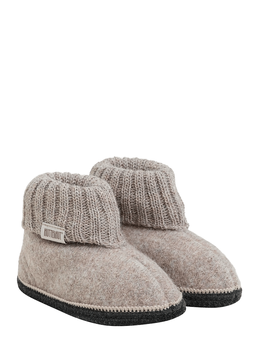 Huttelihut - Slippers Wool - sussid - camel melange - 0