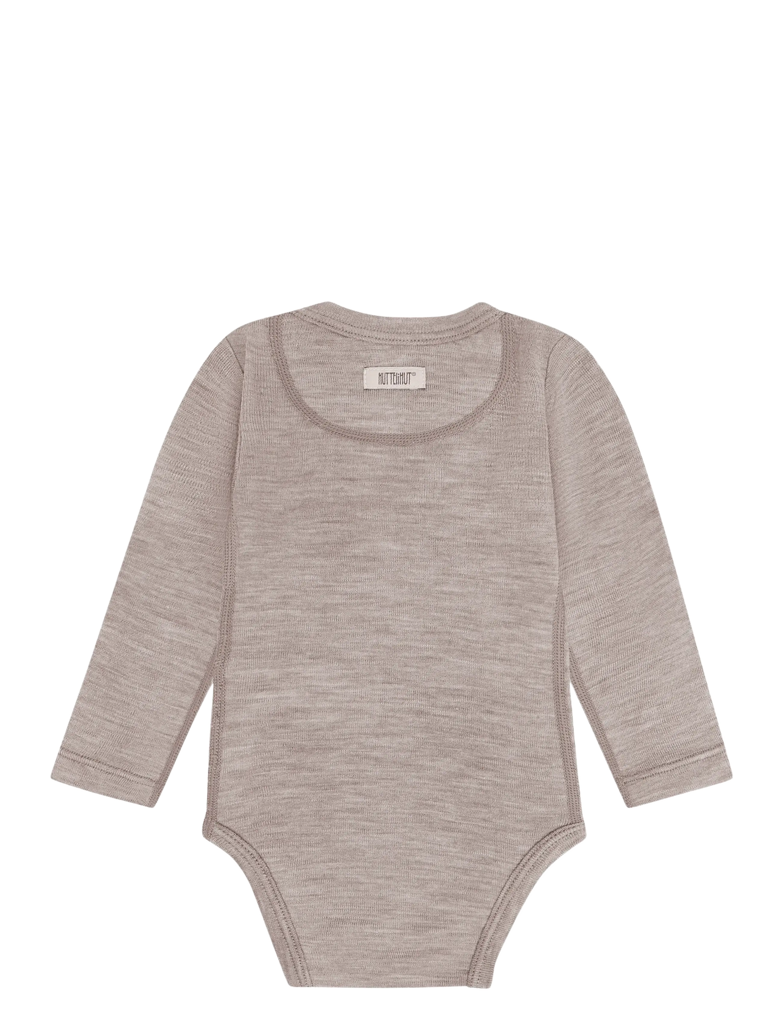 Huttelihut - Body LS Wool w. Silk - underställ baby - cinder melange - 1