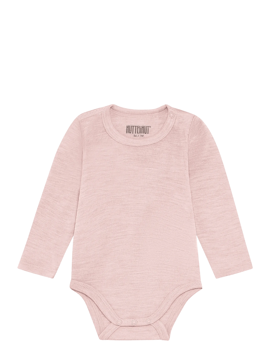 Huttelihut - Body LS Wool w. Silk - beebi alusriided - rose smoke - 0