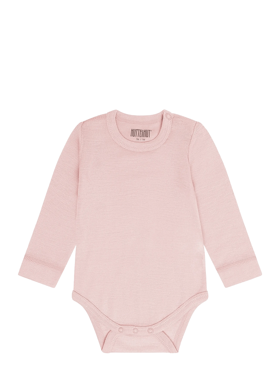 Huttelihut - Body LS Tencel w. Wool - underställ baby - rose smoke - 0