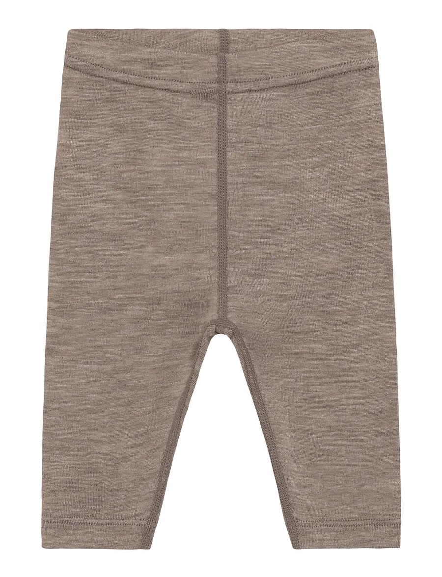 Huttelihut - Leggings Wool w. Silk - beebi alusriided - cinder melange - 0