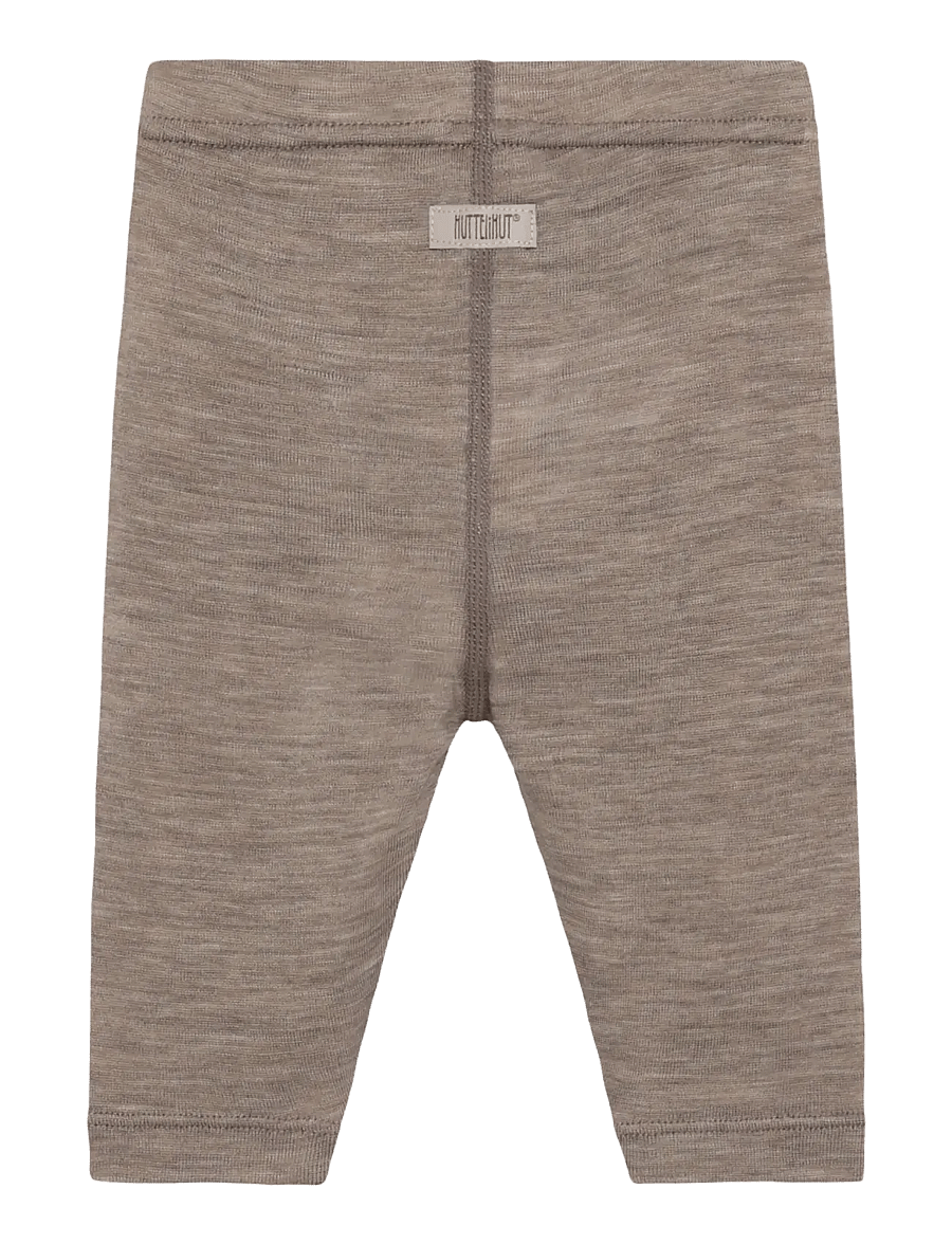 Huttelihut - Leggings Wool w. Silk - beebi alusriided - cinder melange - 1