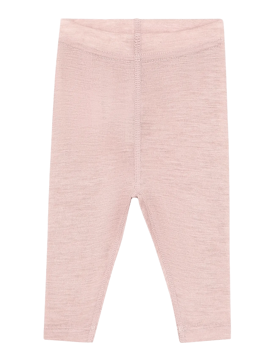 Huttelihut - Leggings Wool w. Silk - beebi alusriided - rose smoke - 0