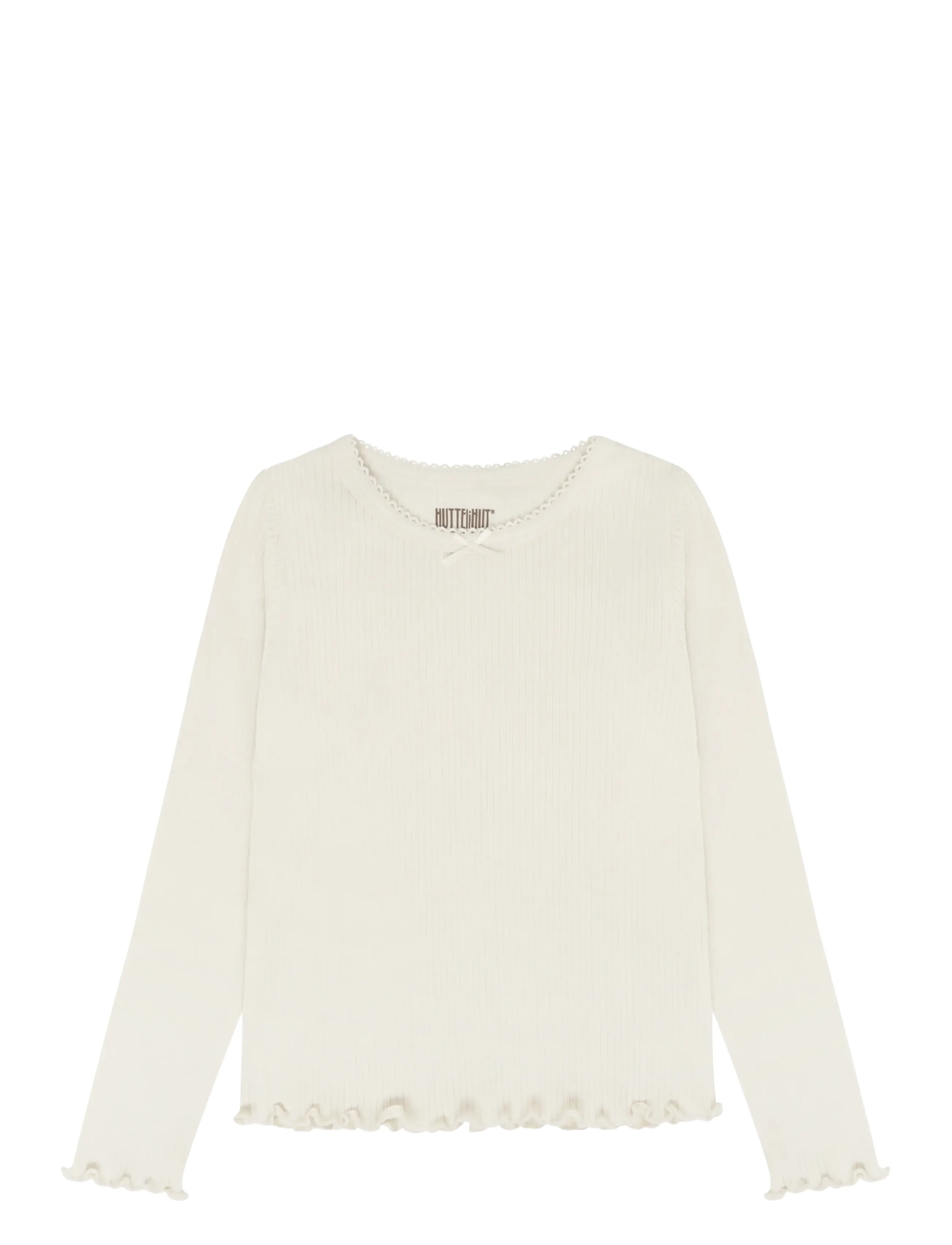 Huttelihut T-shirt LS Rib - Kleidung - SEEDPEARL / cream