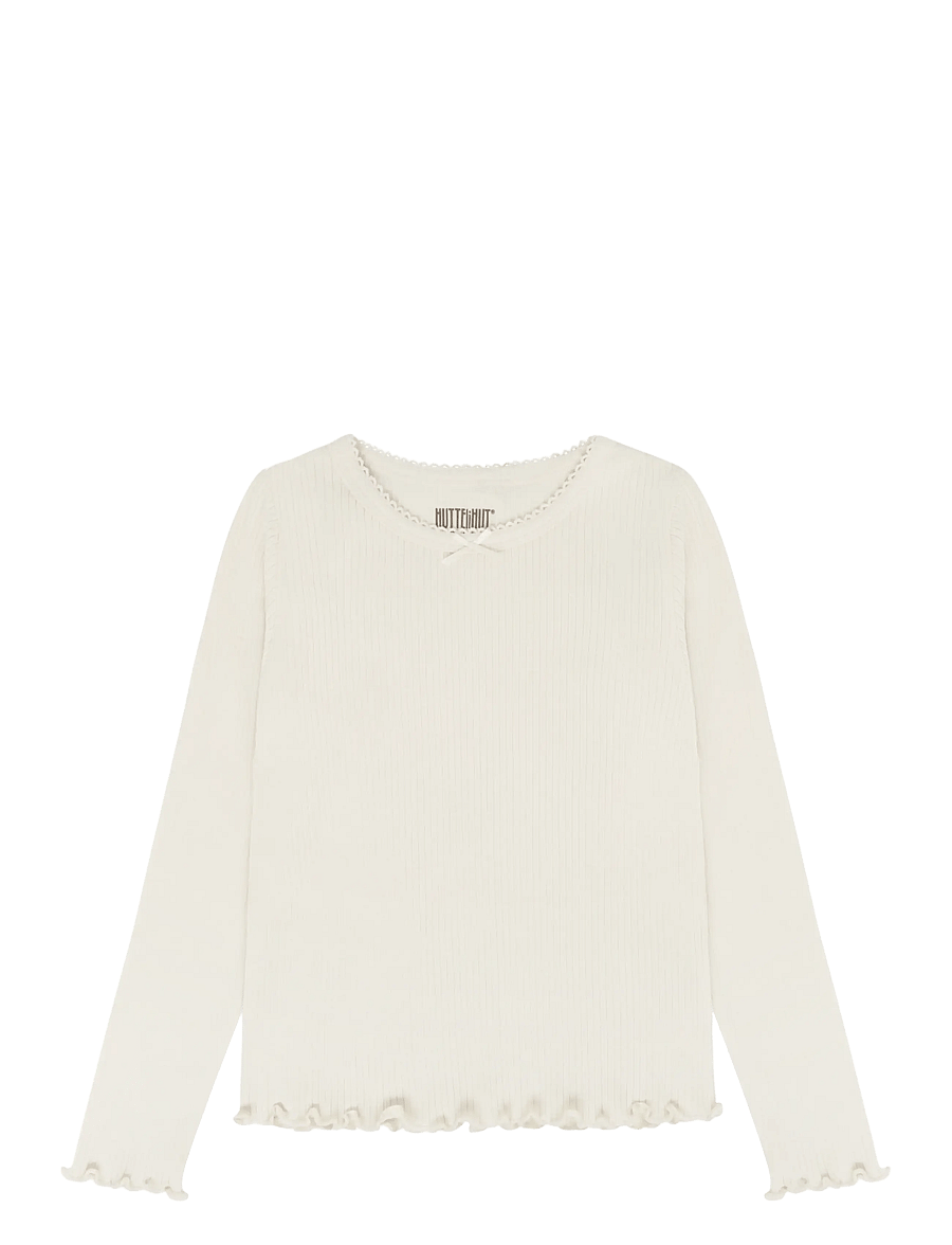 Huttelihut - T-shirt LS Rib - langärmelig - seedpearl - 0