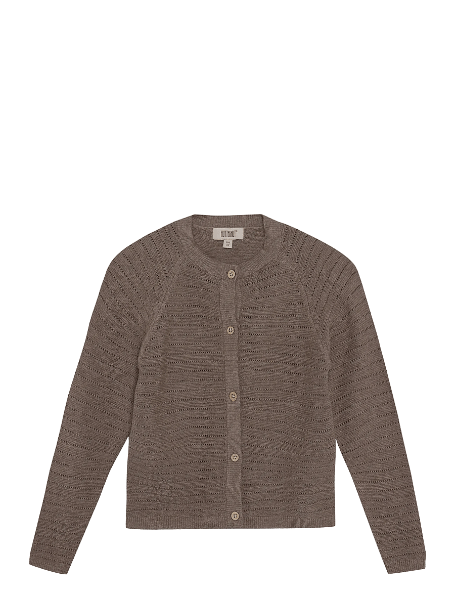 Huttelihut - Cardigan Knit w. Wool - cardigans - cinder melange - 1