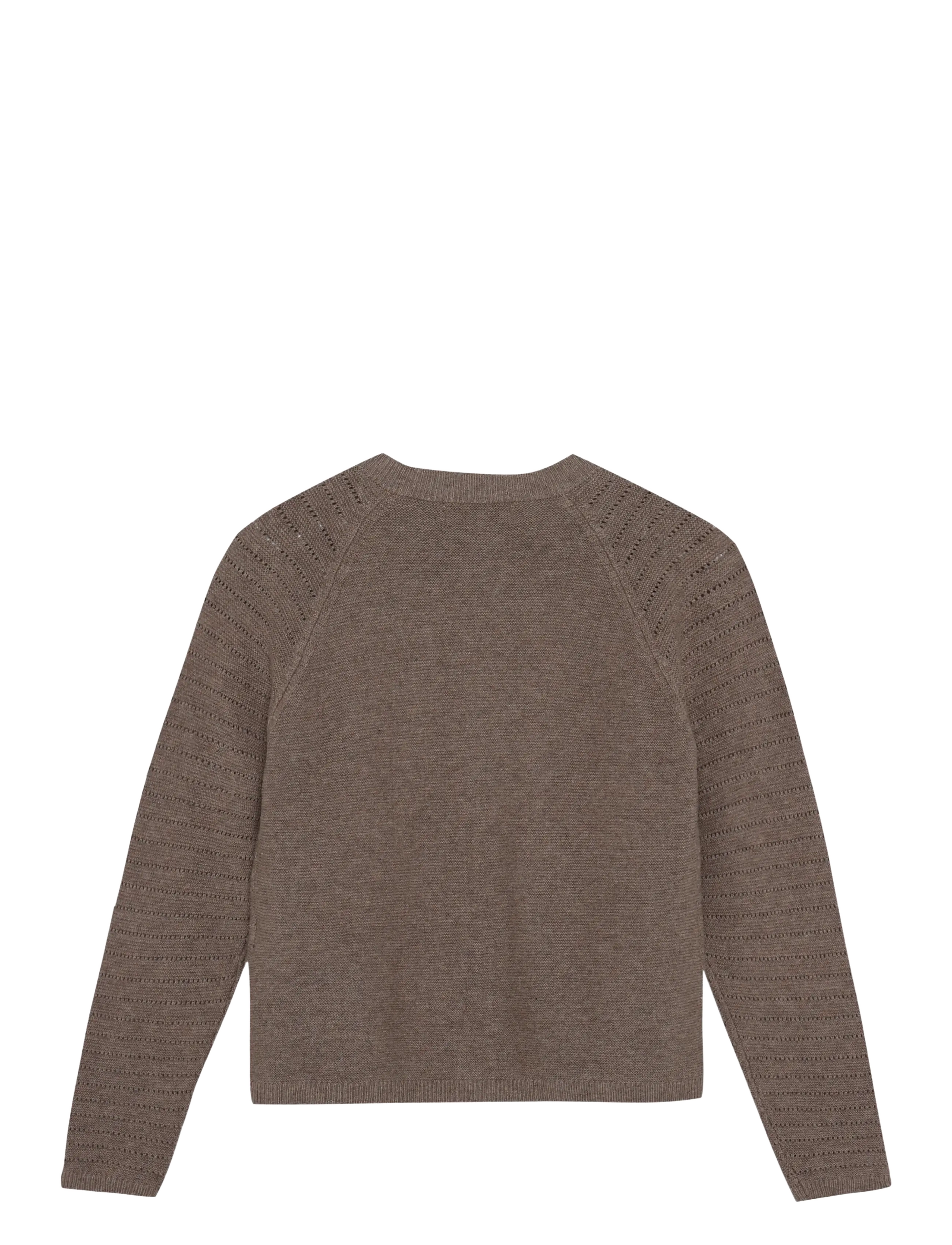 Huttelihut - Cardigan Knit w. Wool - cardigans - cinder melange - 2