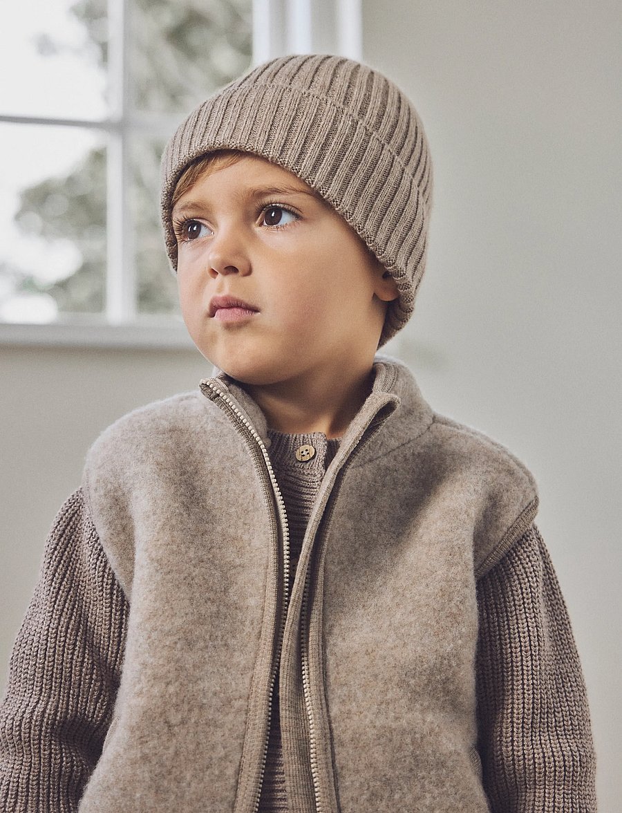 Huttelihut - Cardigan Knit w. Wool - cardigans - cinder melange - 0