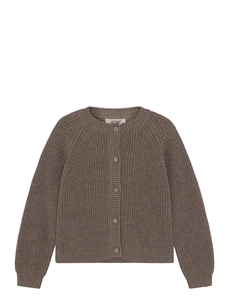 Huttelihut - Cardigan Knit w. Wool - cardigans - cinder melange - 1