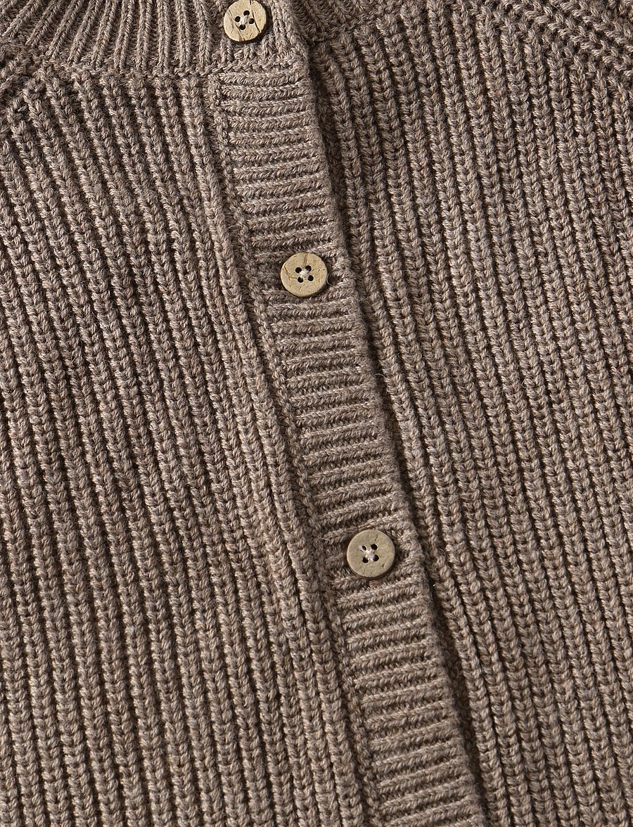 Huttelihut - Cardigan Knit w. Wool - cardigans - cinder melange - 3