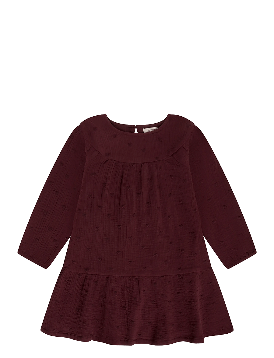 Huttelihut - Dress LS Woven - langärmelige babykleider - port royale - 0
