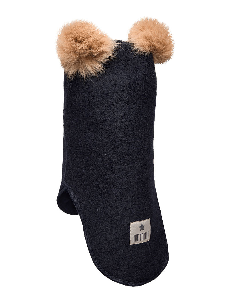 Huttelihut - Balaclava Wool Alpaca Pompoms - talveaksessuaarid - dark navy - 1