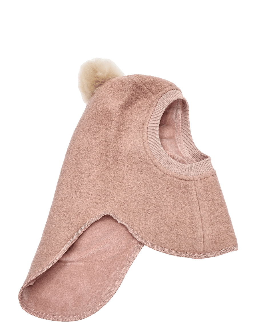 Huttelihut - Balaclava Wool Alpaca Pompoms - winteraccessoires - rose melange - 0