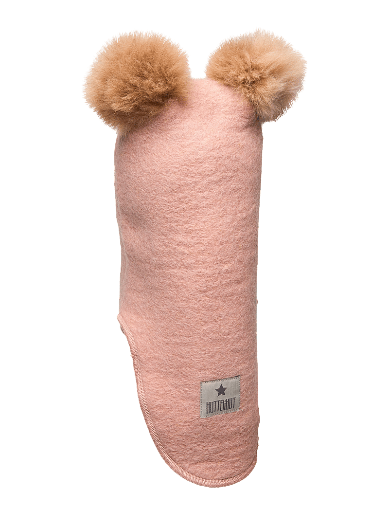 Huttelihut - Balaclava Wool Alpaca Pompoms - talveaksessuaarid - rose melange - 1