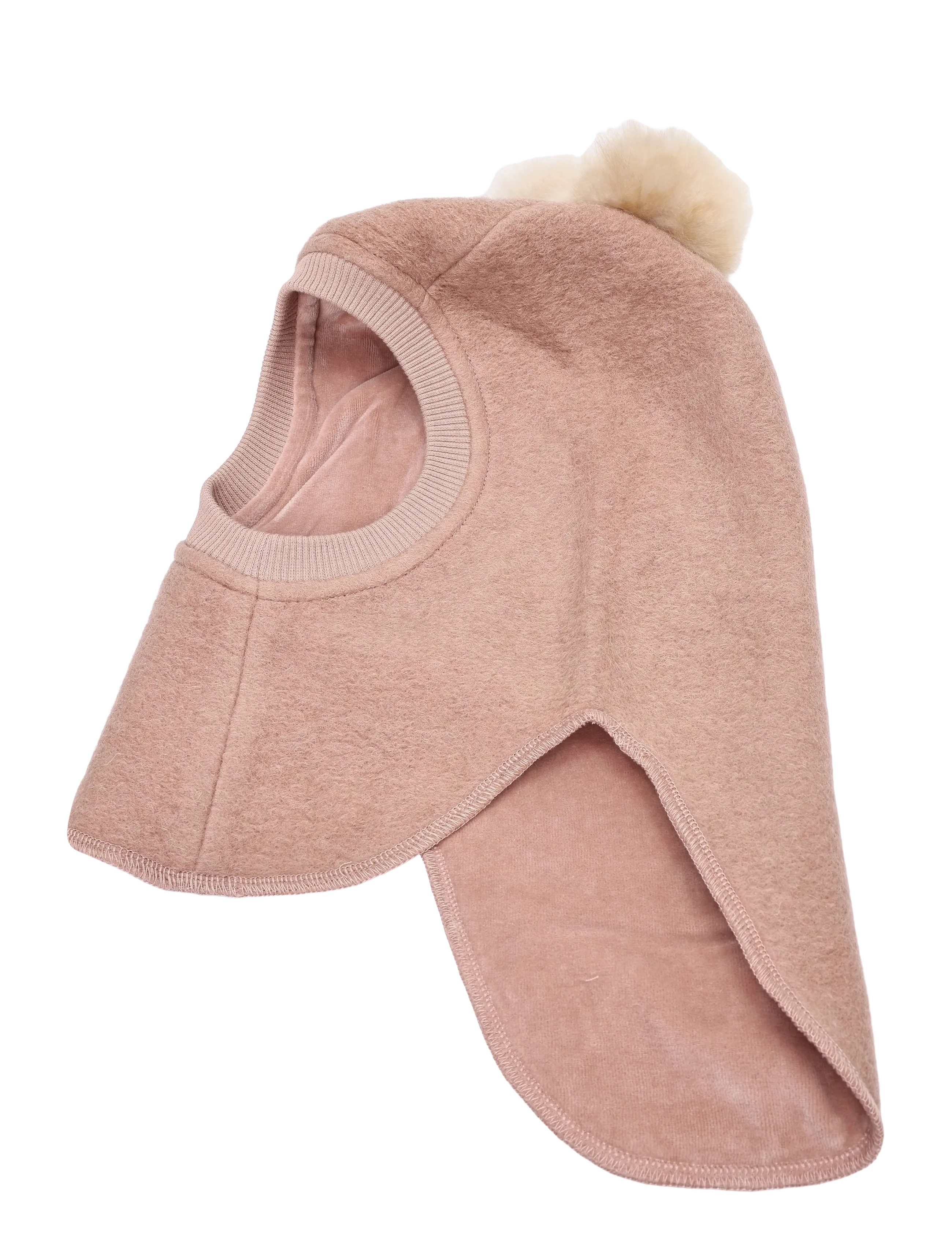 Huttelihut - Balaclava Wool Alpaca Pompoms - winteraccessoires - rose melange - 1
