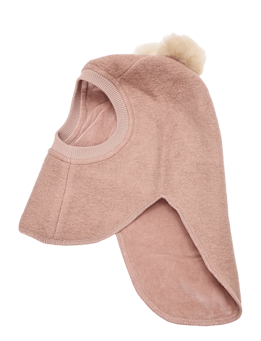 Huttelihut - Balaclava Wool Alpaca Pompoms - winteraccessoires - rose melange - 1