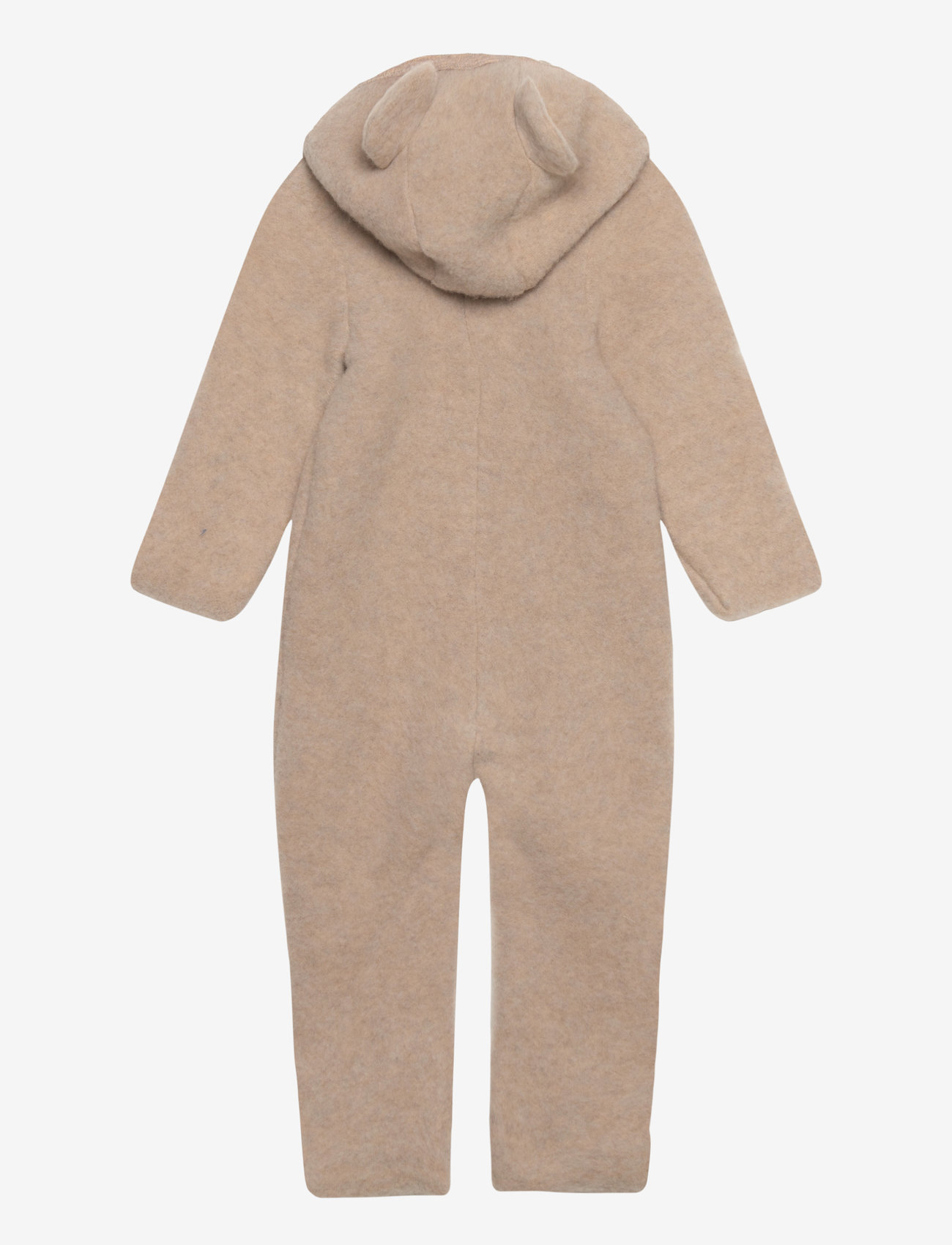 Huttelihut - Pram Suit Ears Wool Fleece - fleecedragter - camel melange - 1