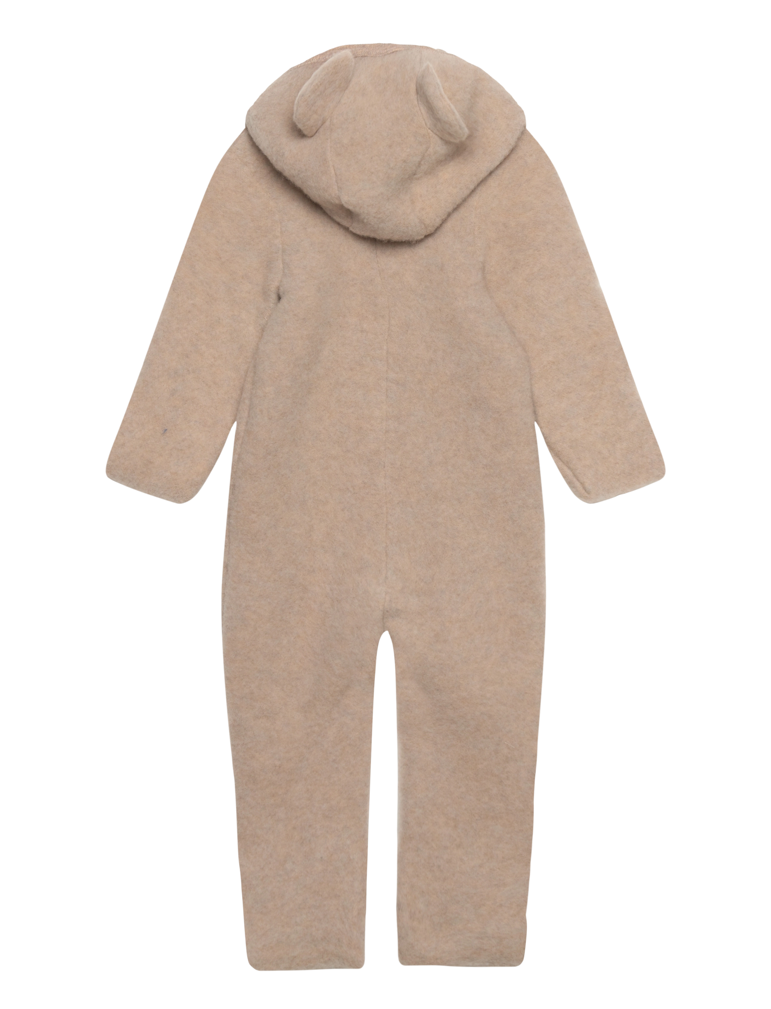 Huttelihut - Pram Suit Ears Wool Fleece - fleeceoveraller - camel melange - 1