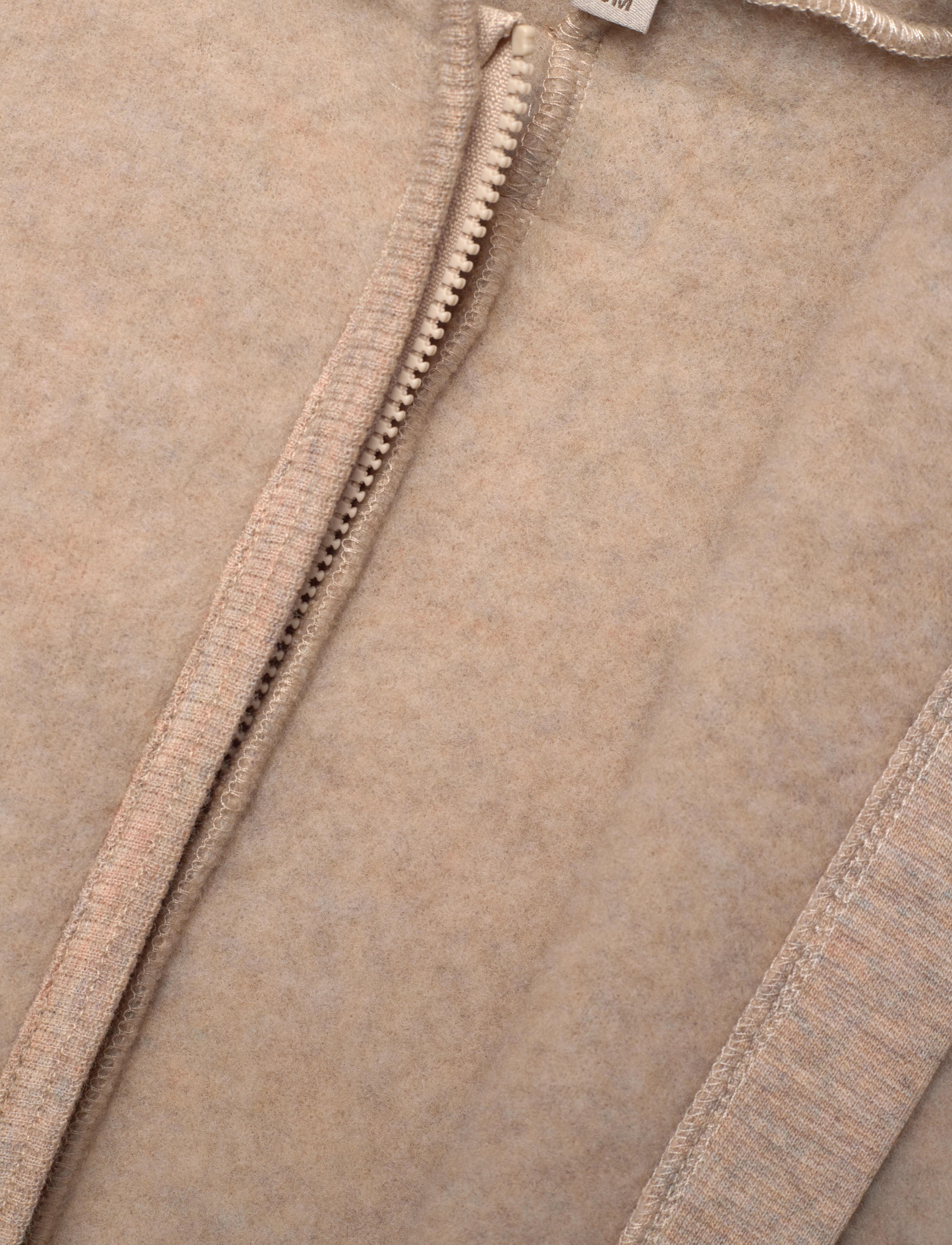 Huttelihut - Pram Suit Ears Wool Fleece - fleeceoveraller - camel melange - 3