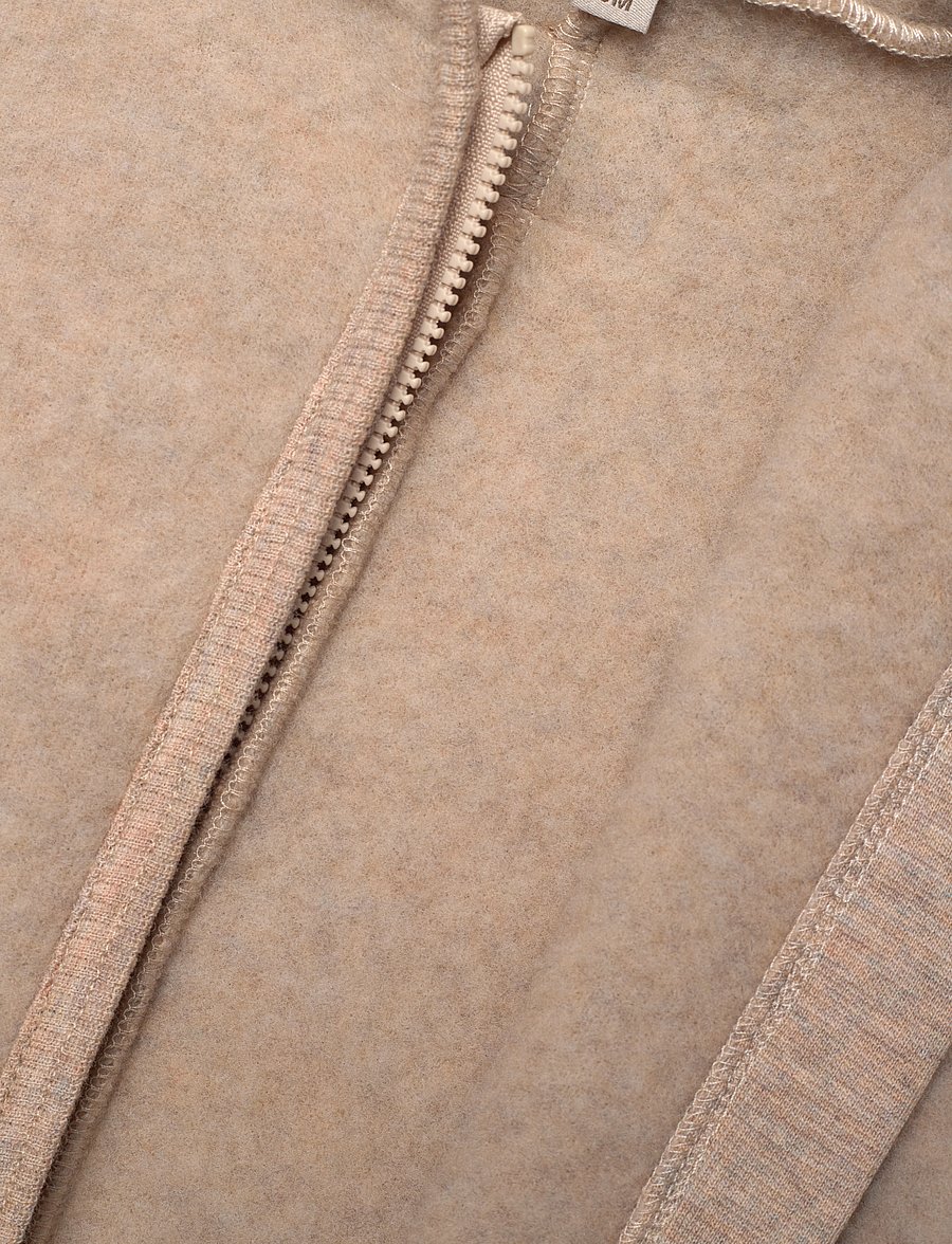 Huttelihut - Pram Suit Ears Wool Fleece - fleeceoveraller - camel melange - 3