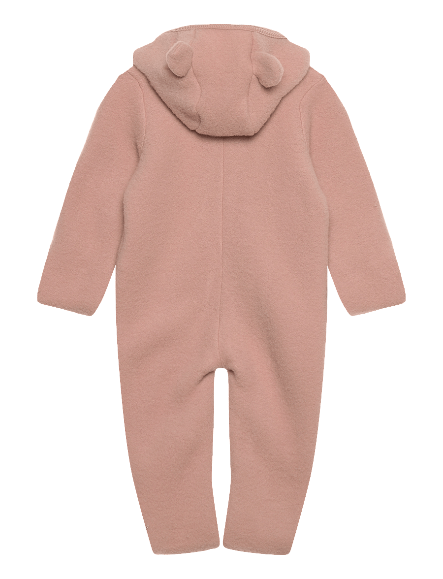 Huttelihut - Pram Suit Ears Wool Fleece - combinaison polaire - mahogany rose - 1