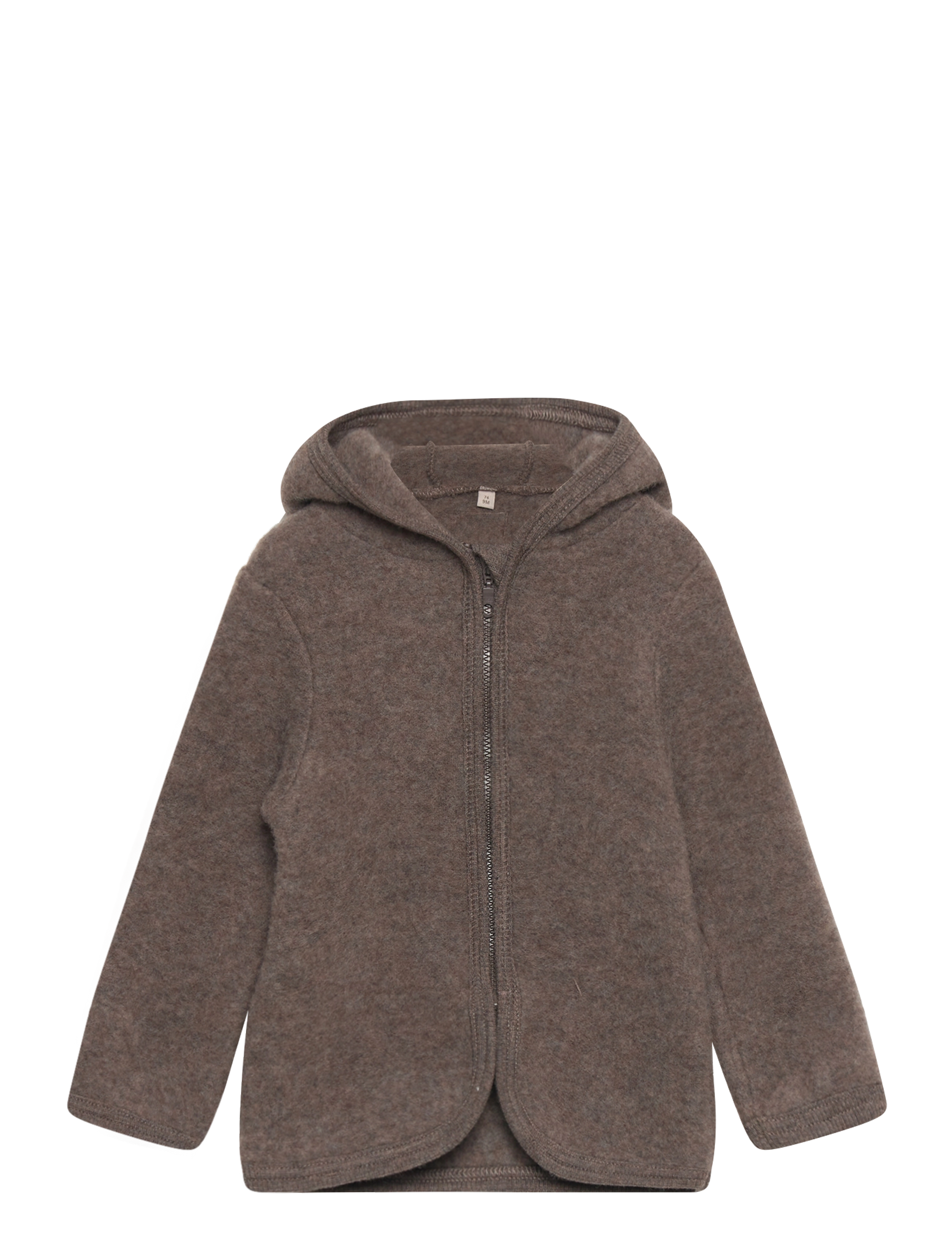 Huttelihut Jacket Ears Wool Fleece, 68, Fleece Oberbekleidung, Braun - Jackets, Kinder