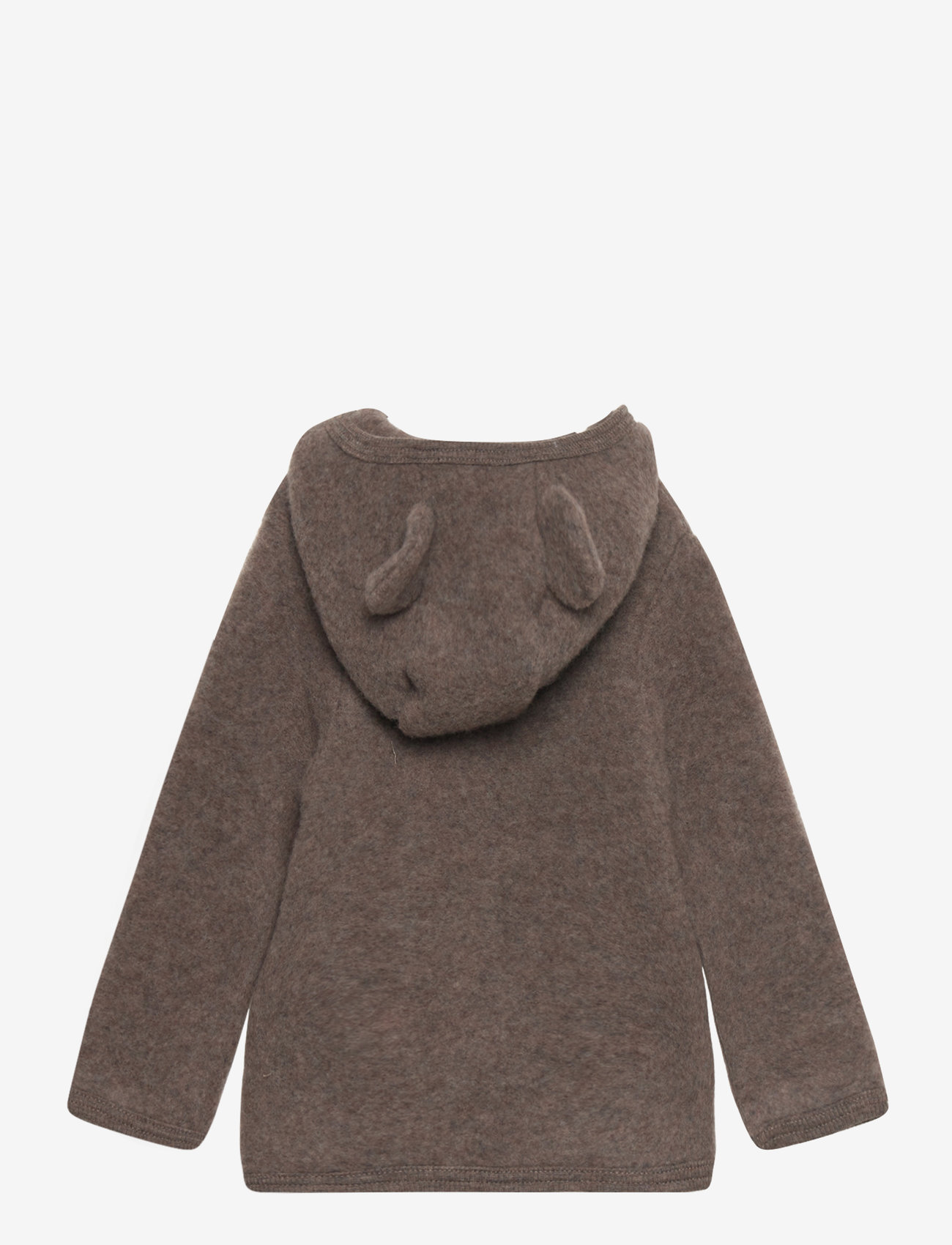 Huttelihut - Jacket Ears Wool Fleece - fleece jackets - brown melange - 1