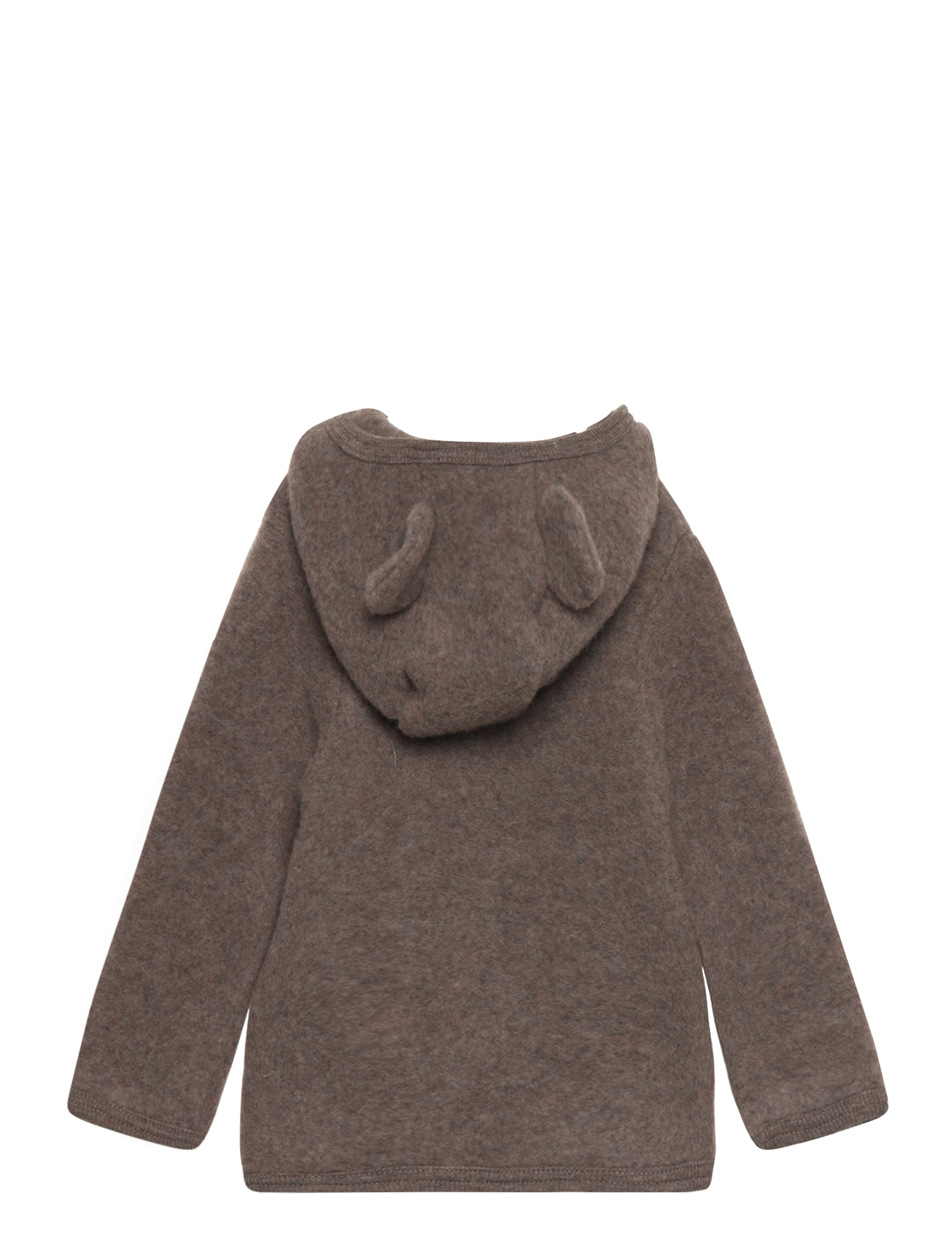Huttelihut - Jacket Ears Wool Fleece - fleece jackets - brown melange - 1