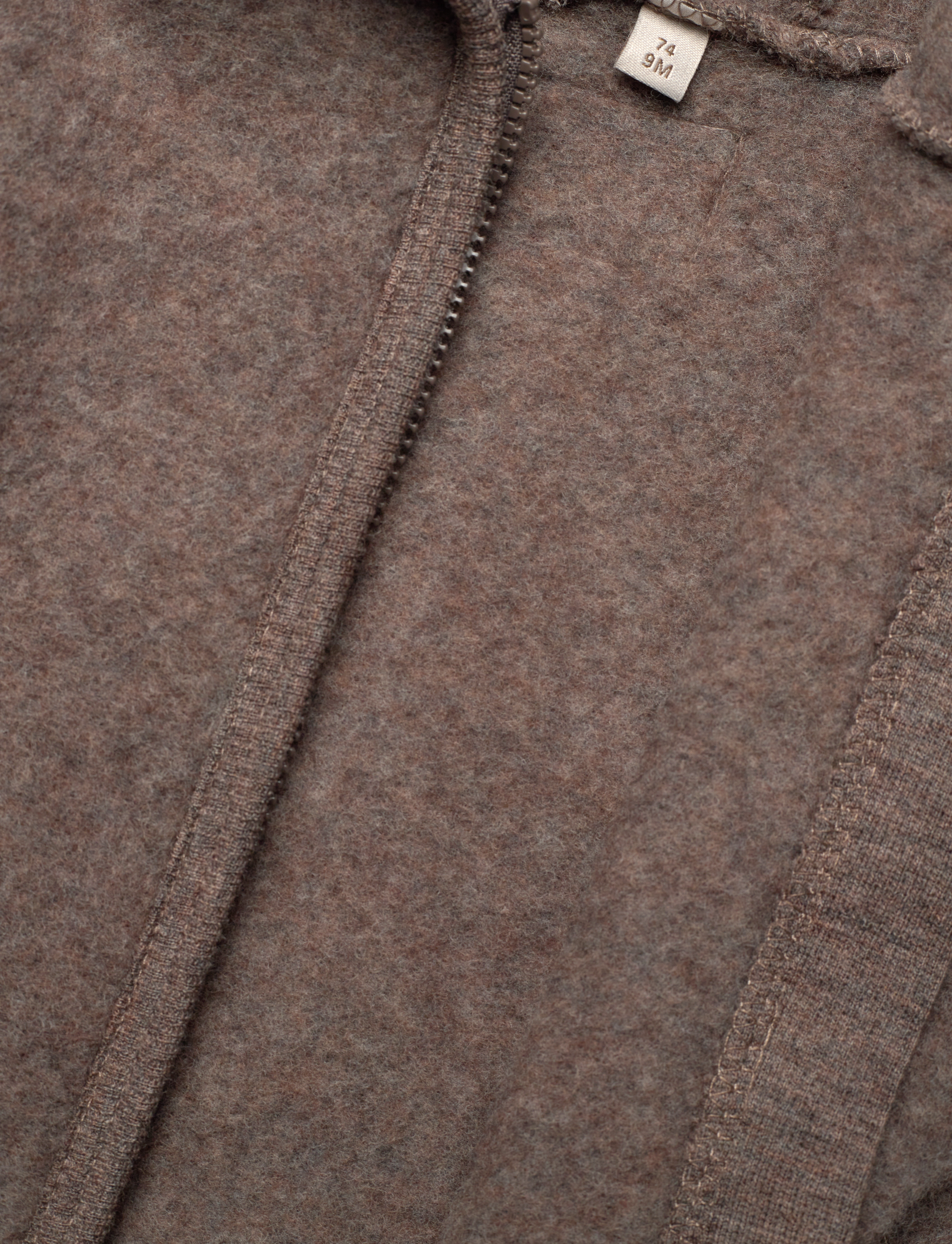 Huttelihut - Jacket Ears Wool Fleece - fleece jackets - brown melange - 3