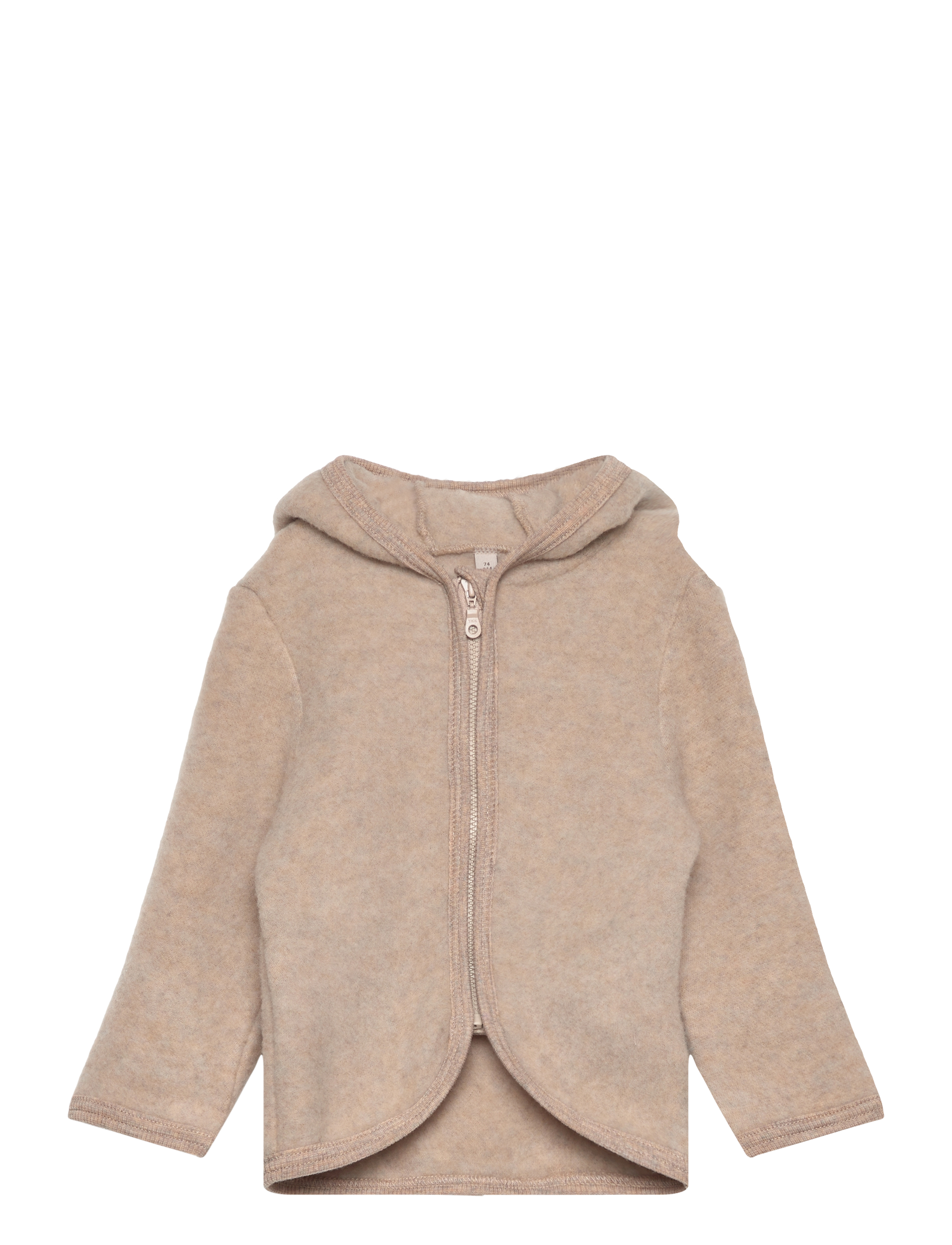 Huttelihut Jacket Ears Wool Fleece, 98, Fleece Oberbekleidung, Beige - Jackets, Kinder