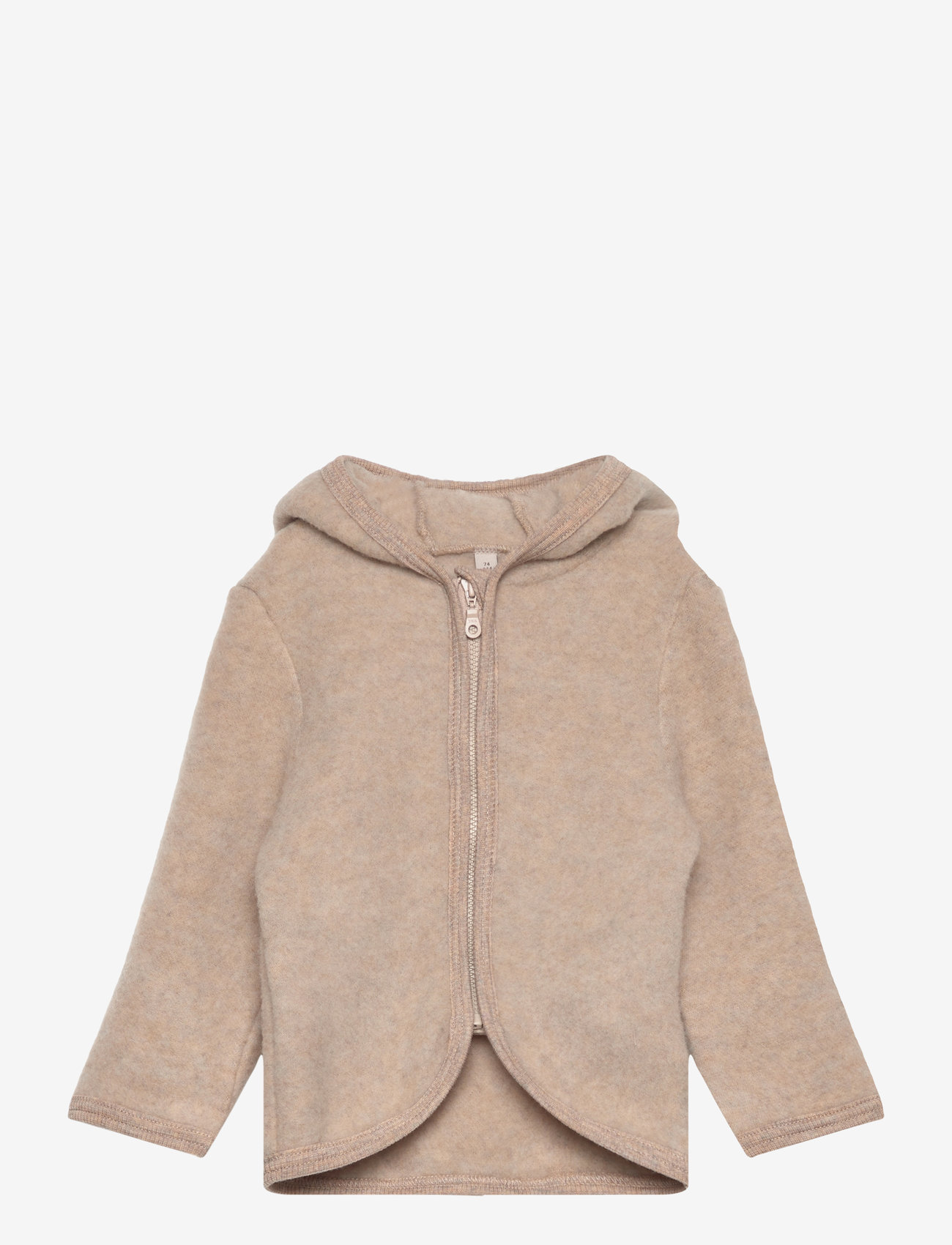 Huttelihut - Jacket Ears Wool Fleece - fliisjakid - camel melange - 0