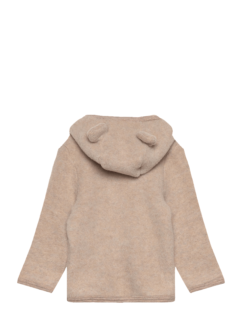 Huttelihut - Jacket Ears Wool Fleece - fliisjakid - camel melange - 1