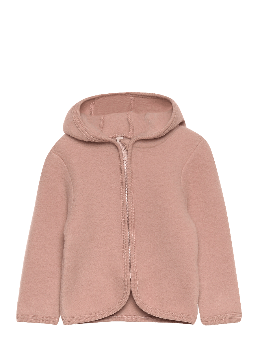 Huttelihut - Jacket Ears Wool Fleece - fliisjakid - mahogany rose - 0