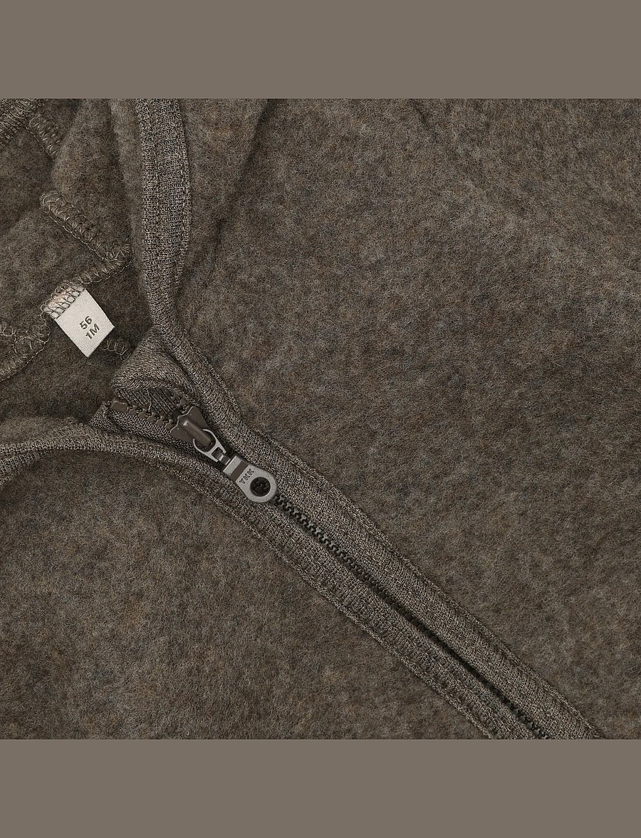 Huttelihut - Pram Suit Wool Fleece - fleece -setit - brown melange - 2