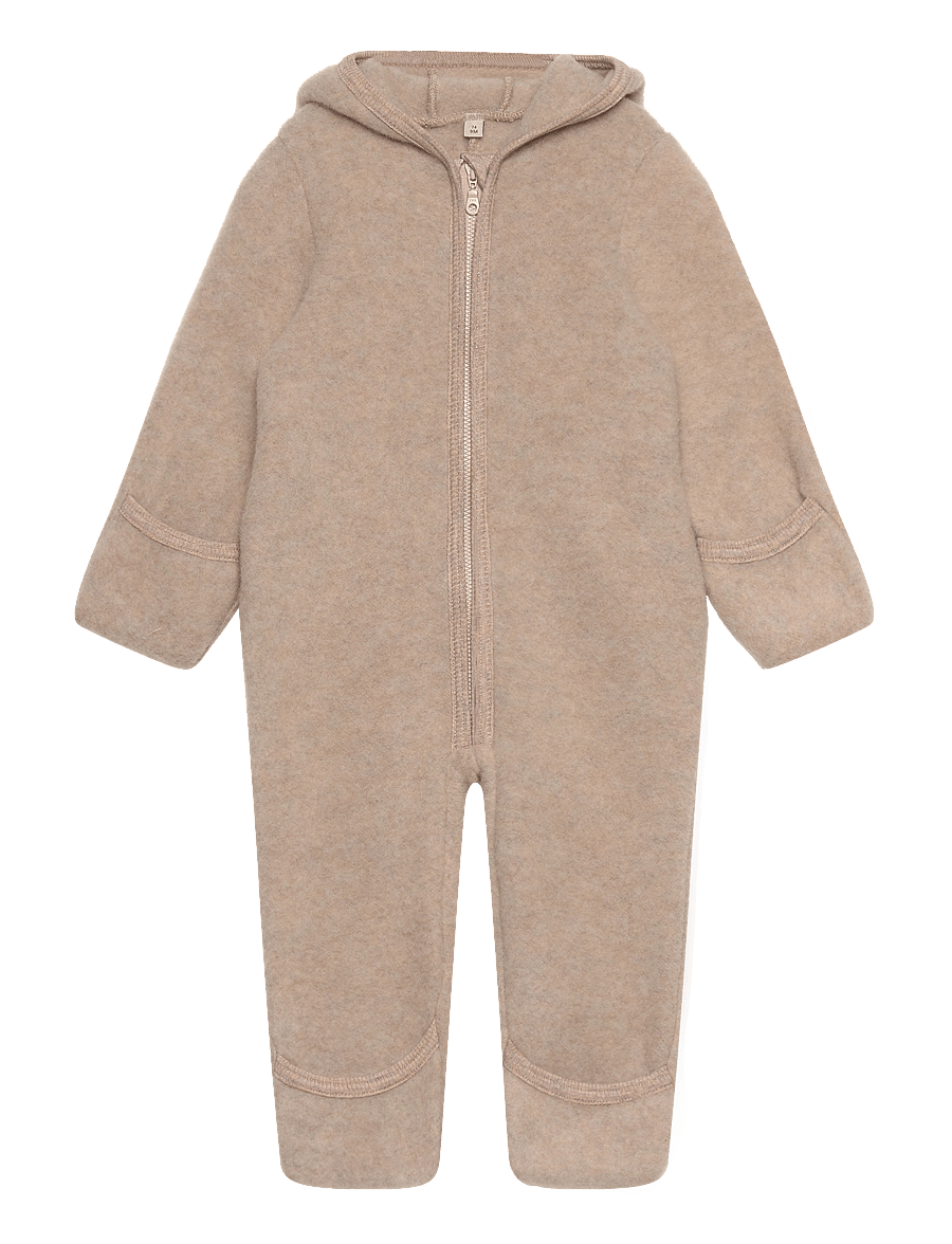 Huttelihut - Pram Suit Wool Fleece - fleeceset - camel melange - 0