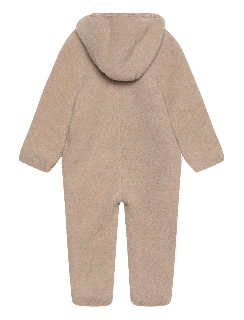 Huttelihut - Pram Suit Wool Fleece - fleece sæt - camel melange - 1