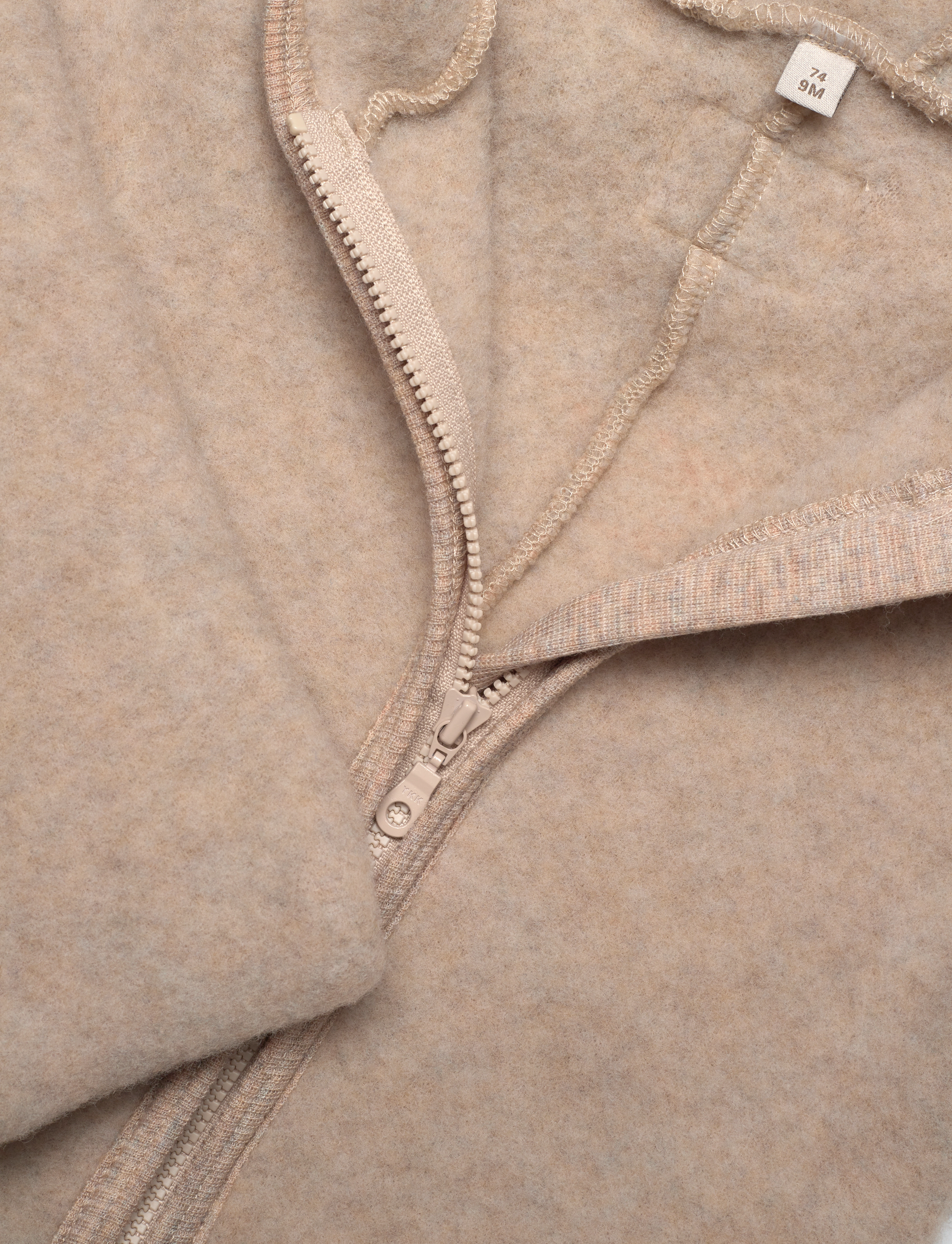 Huttelihut - Pram Suit Wool Fleece - fleece sets - camel melange - 2