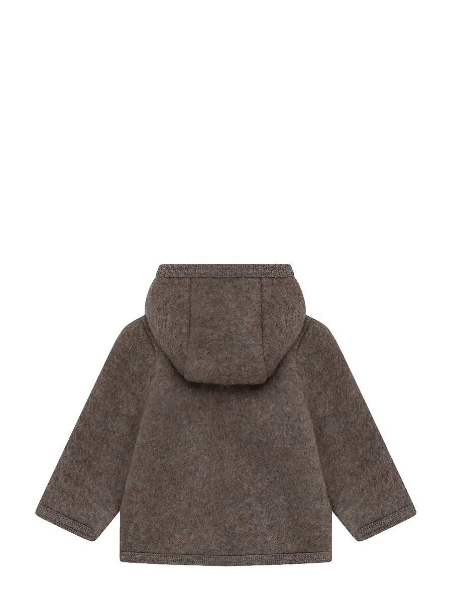 Huttelihut - Jacket Wool Fleece - fliisjakid - brown melange - 1