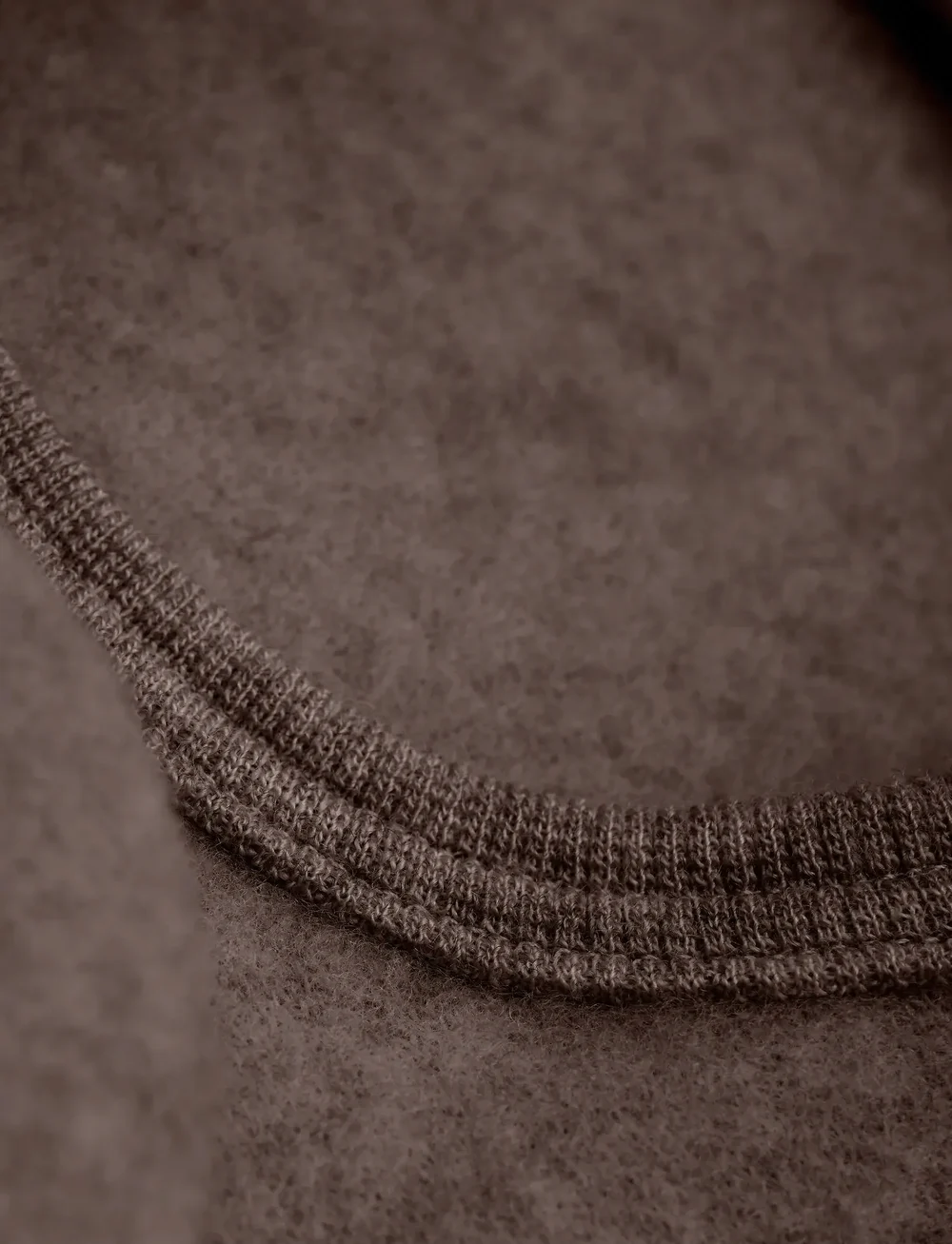 Huttelihut - Balaclava Ears Wool Fleece - mössor & kepsar - brown melange - 4