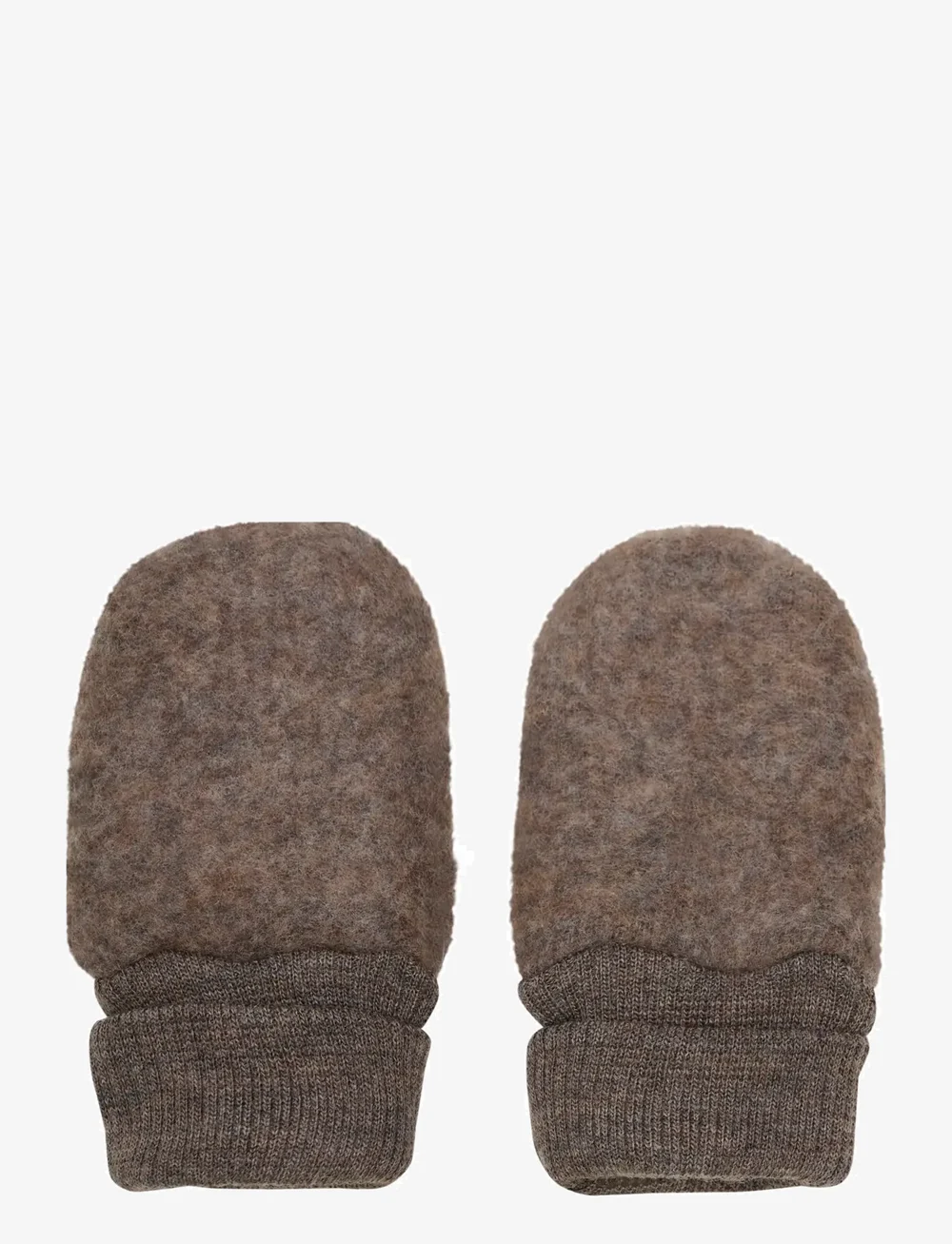 Huttelihut - Mittens Wool Fleece 2-layer - hats & gloves - brown melange - 1
